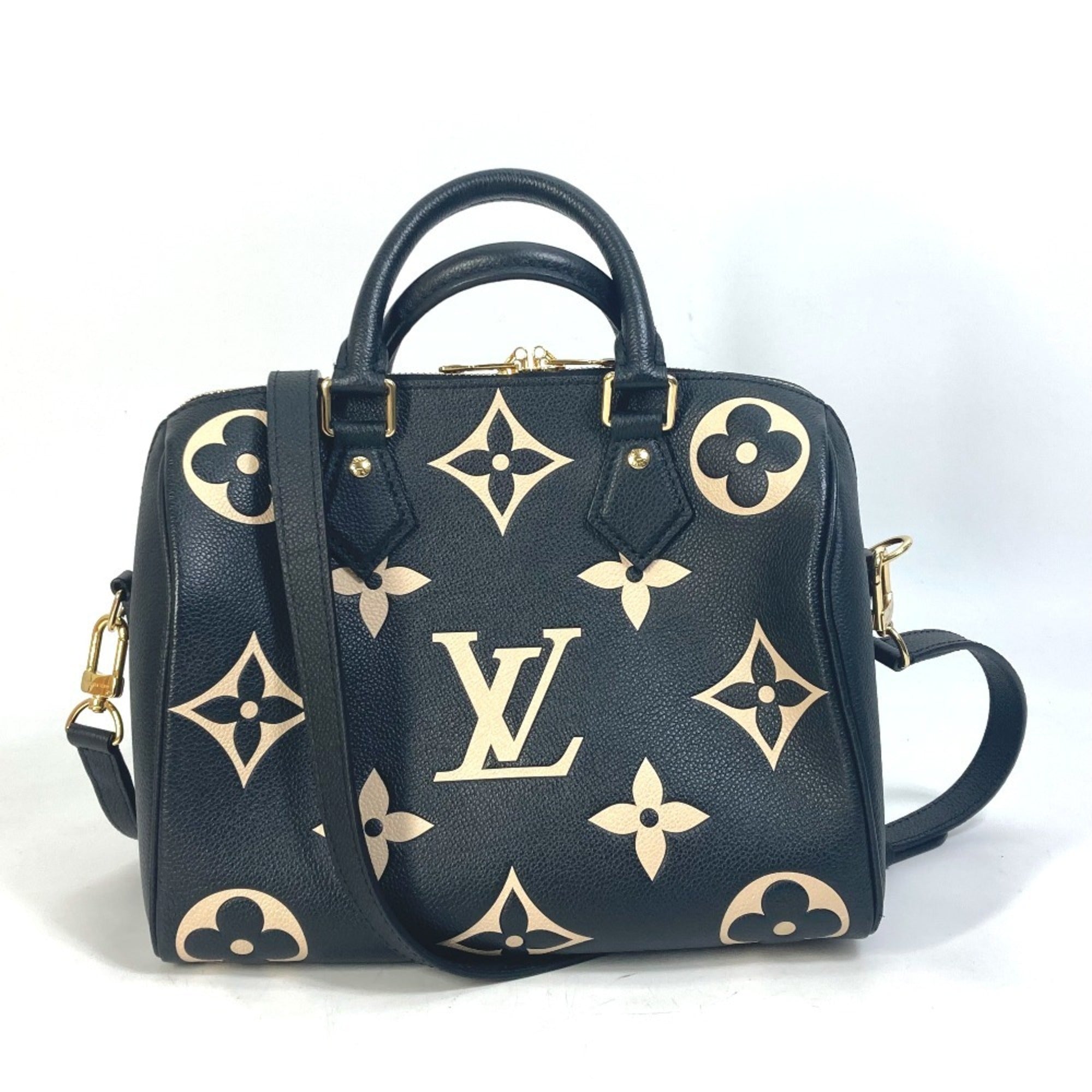 Louis Vuitton Black Monogram Empreinte Boston Bag Handbag Shoulder Bag (Pre-Owned)