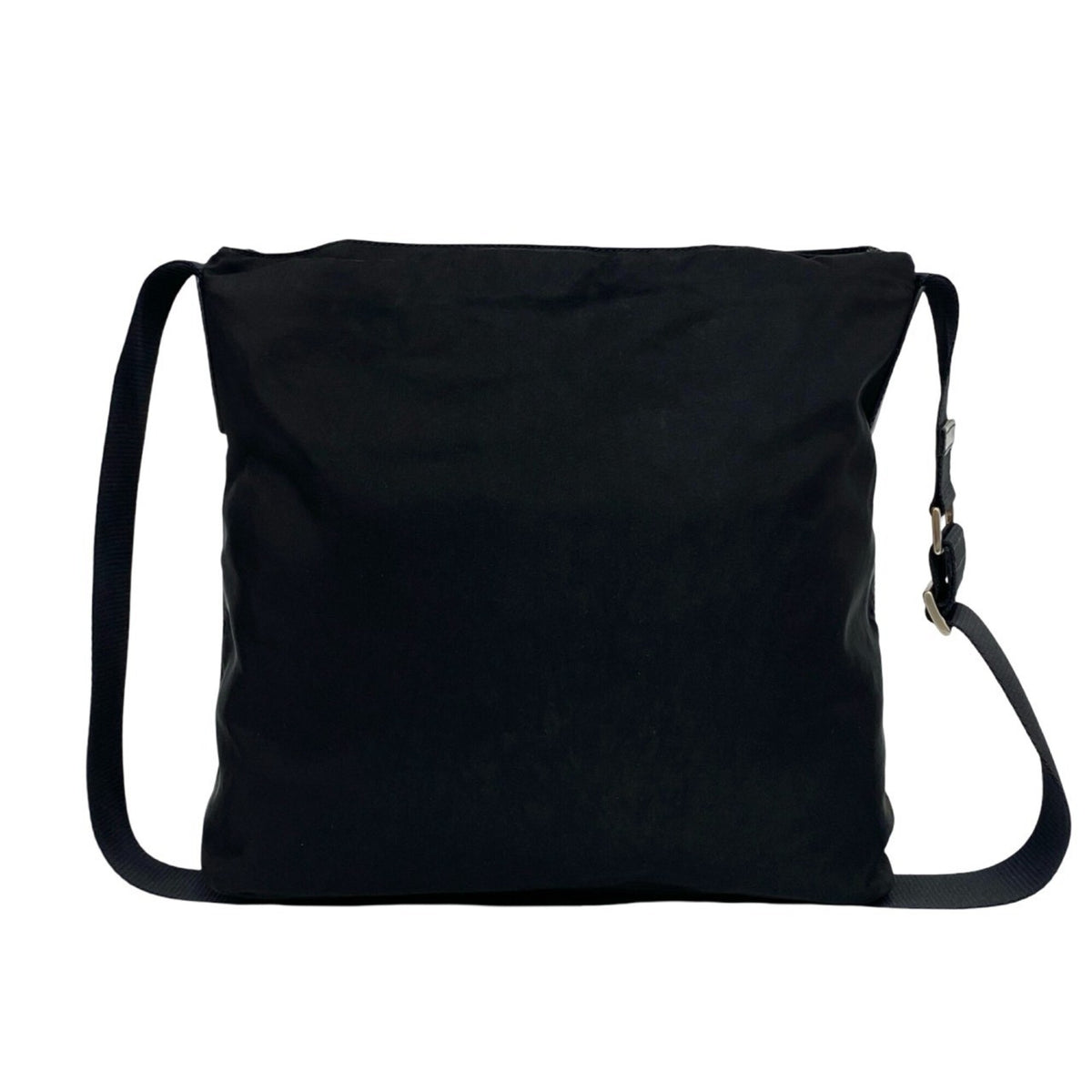 Prada Black Nylon Leather Pochette Shoulder Bag (Pre-Owned)