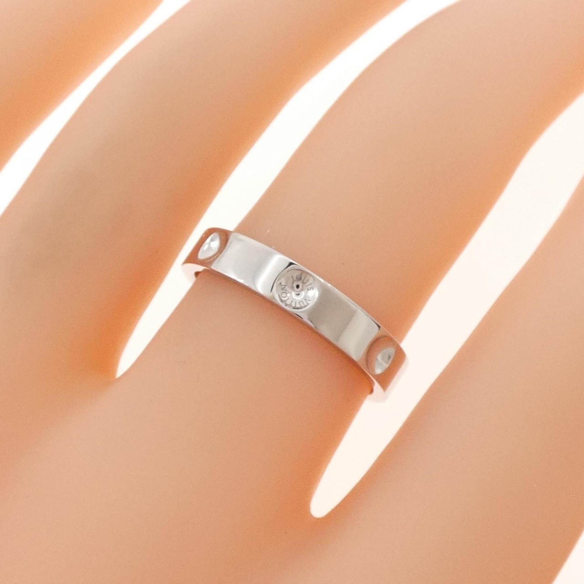 Louis Vuitton Platinum Platinum 950 Band Ring (Pre-Owned)