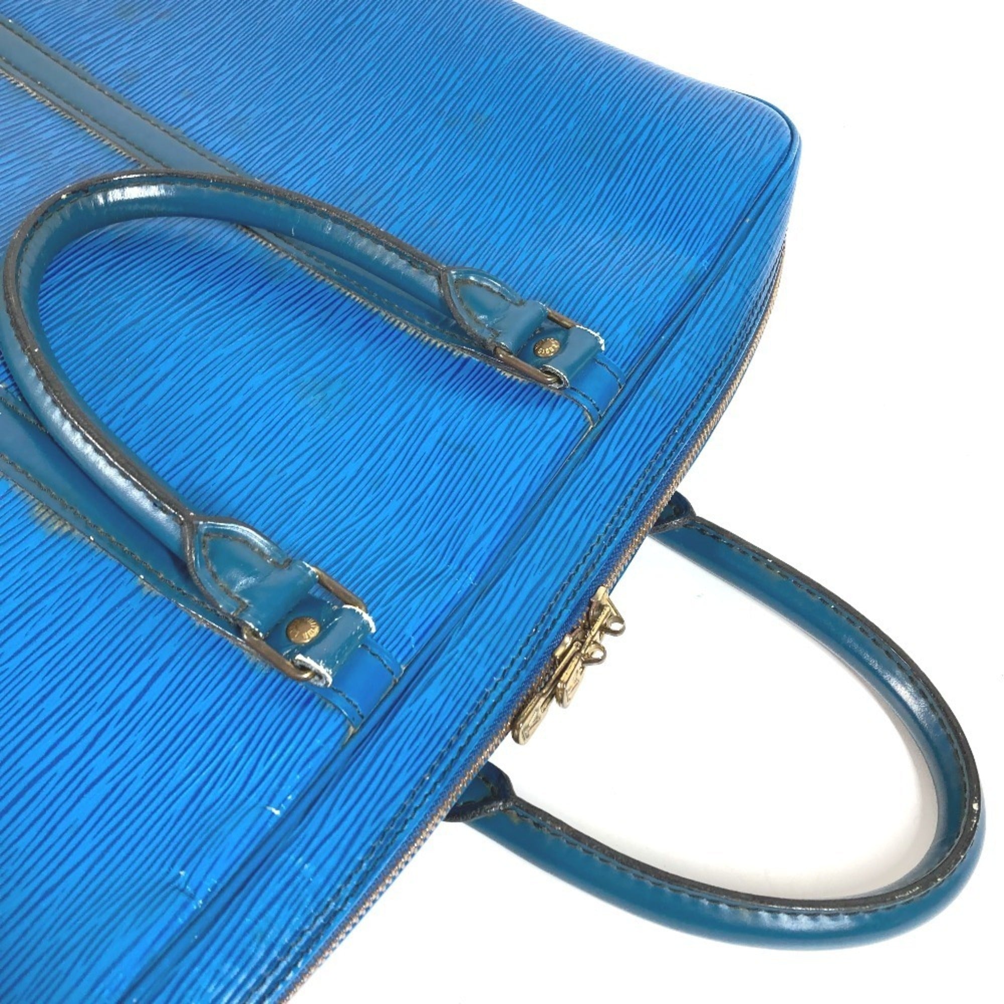 Louis Vuitton Blue Toledo Blue Epi Leather Briefcase Handbag Tote Bag (Pre-Owned)