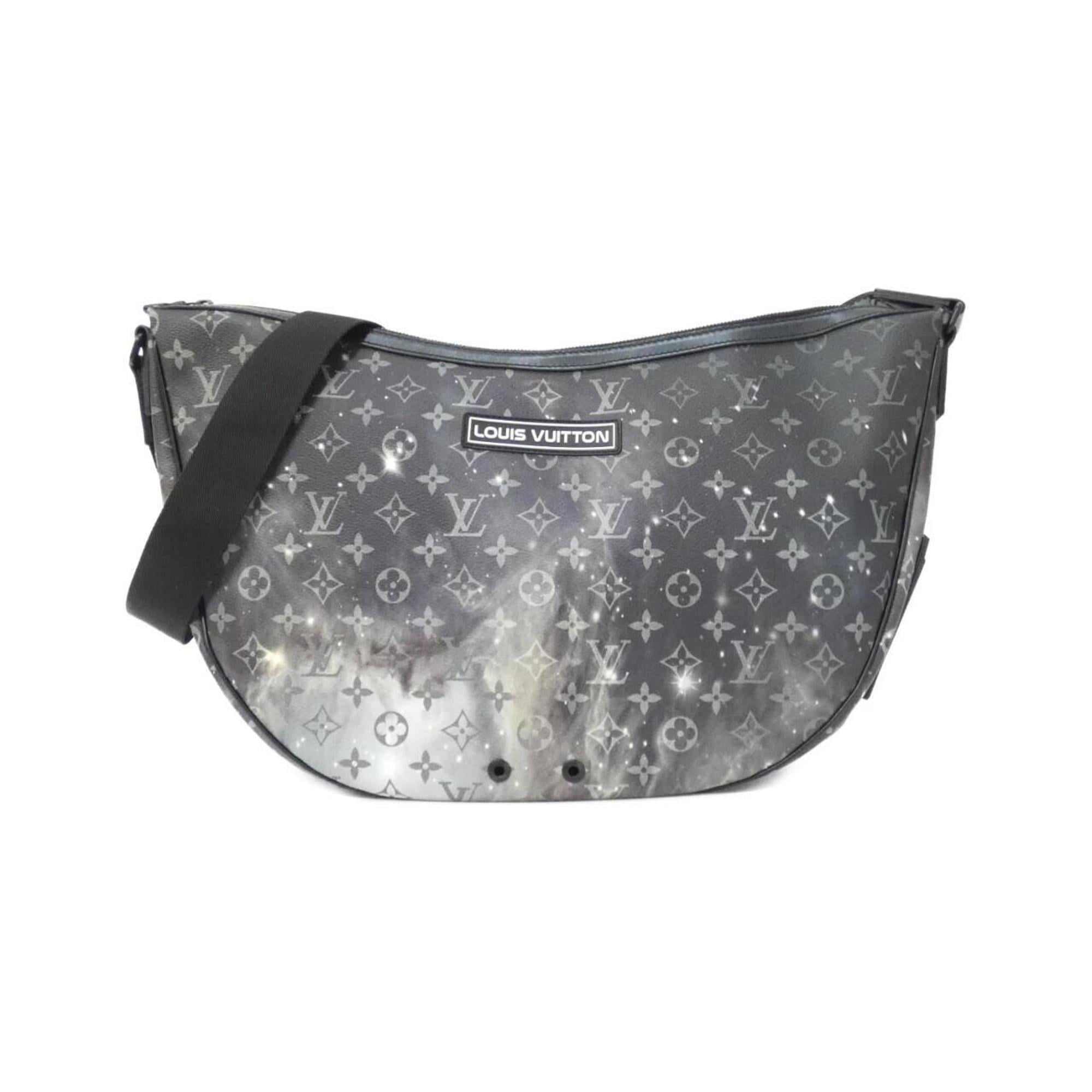 Louis Vuitton Black Silver Coated Canvas Shoulder Bag (Pre-Owned)
