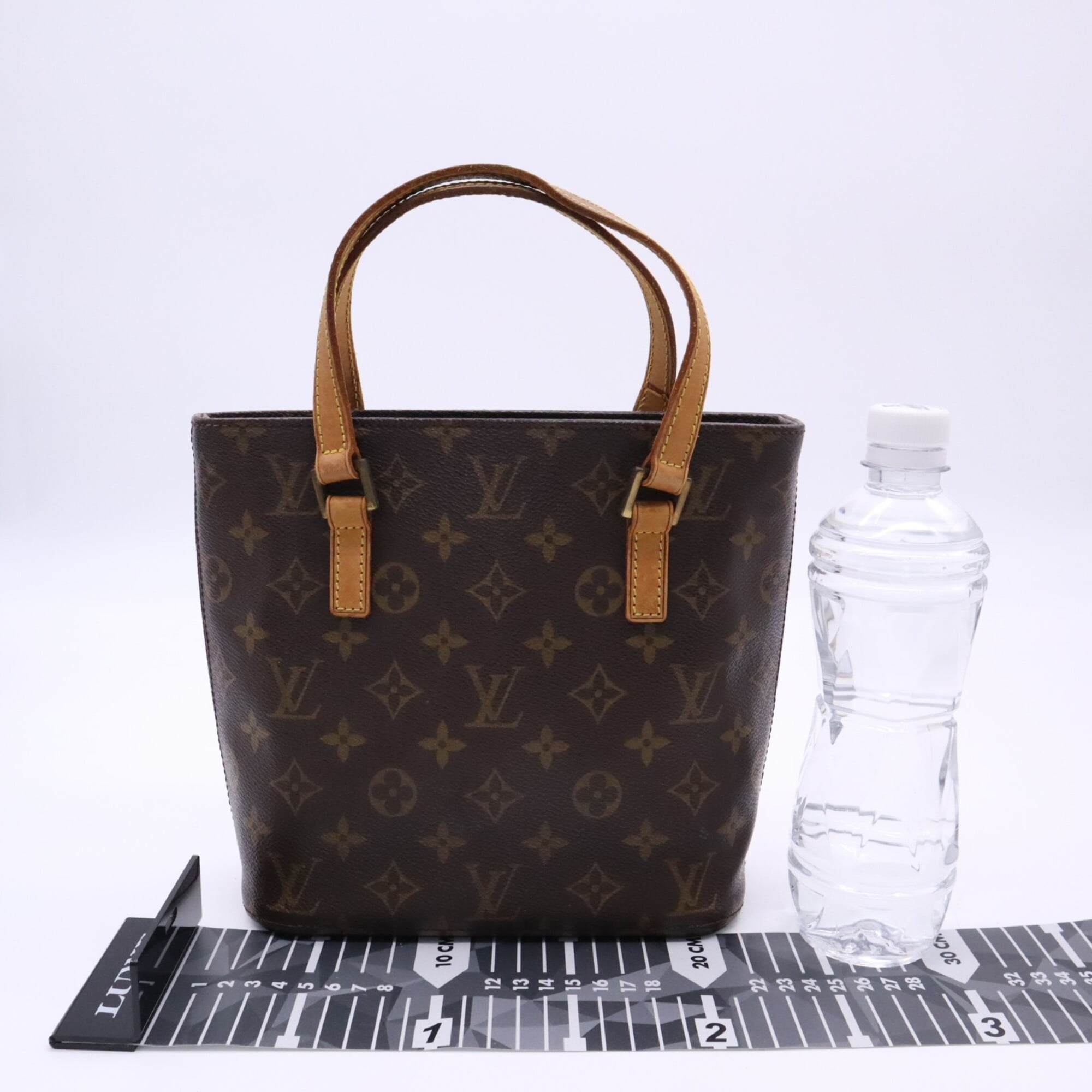Louis Vuitton Monogram Beige Brown Coated Canvas Leather Handbag (Pre-Owned)