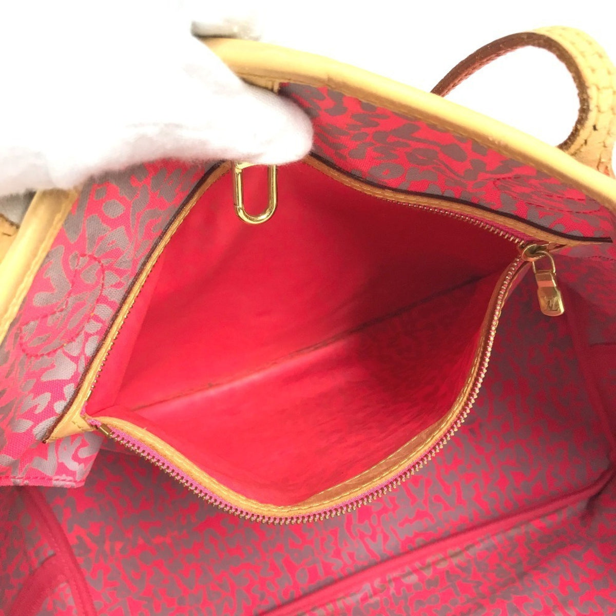 Louis Vuitton Pink Monogram Graffiti Canvas Shoulder Bag Tote Bag (Pre-Owned)