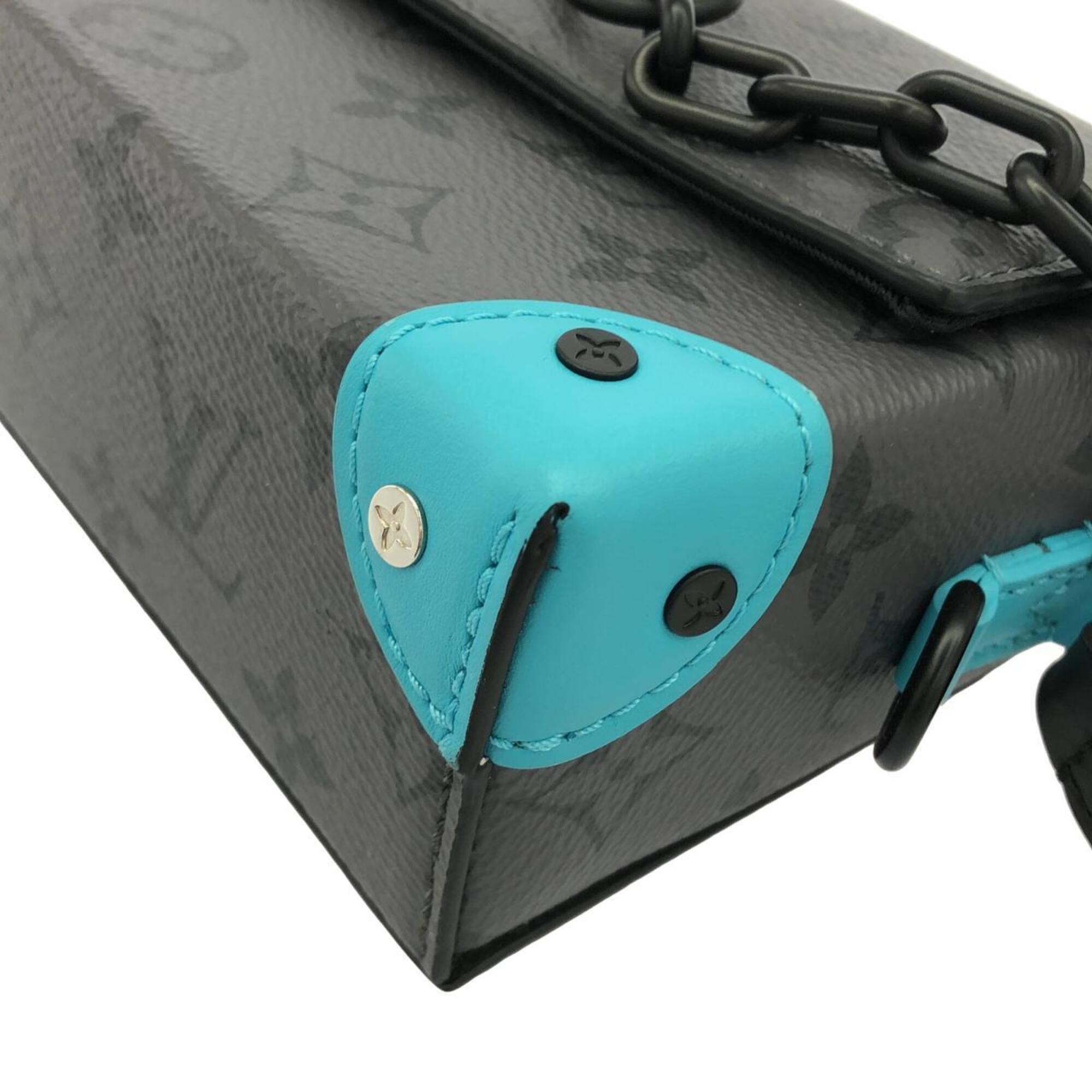 Louis Vuitton Gris Turquoise Coated Canvas Shoulder Bag (Pre-Owned)