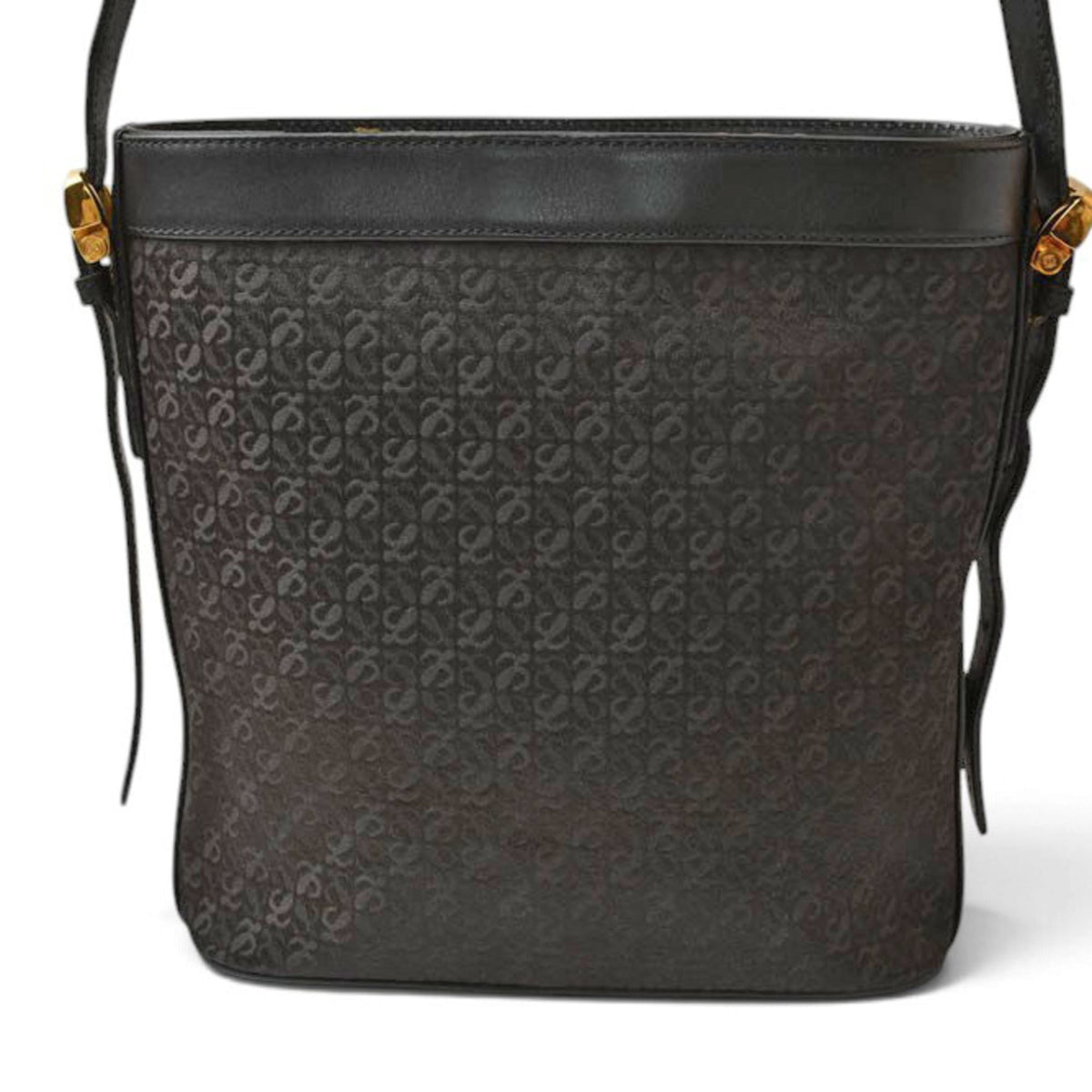 Loewe Black Canvas Leather Shoulder Bag (Pre-Owned)