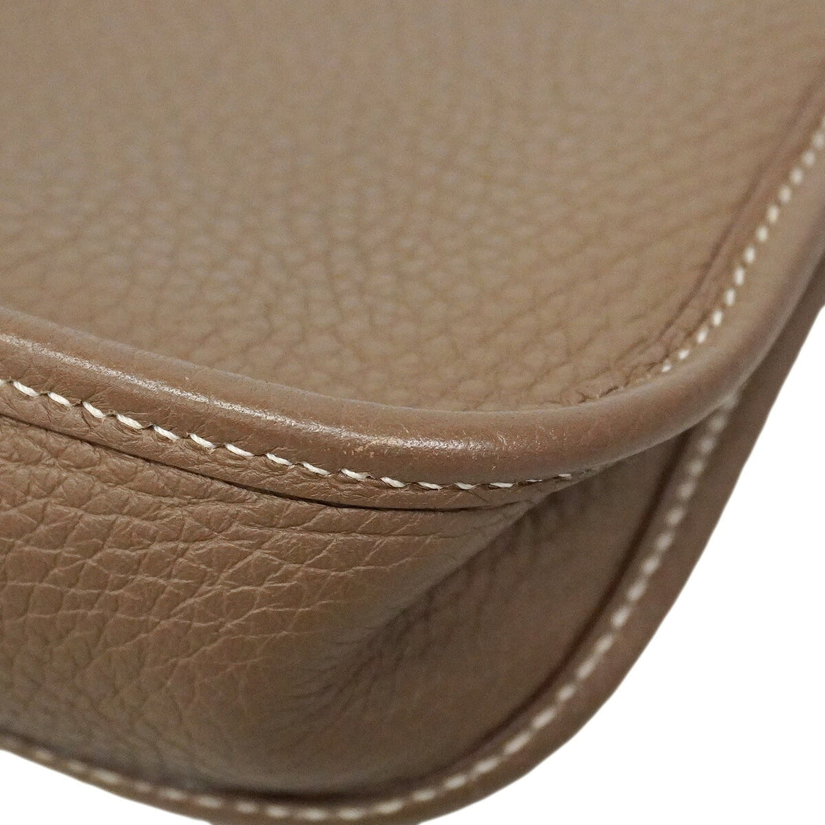 Hermes Etoupe Gray Taurillon Clemence Leather Shoulder Bag (Pre-Owned)