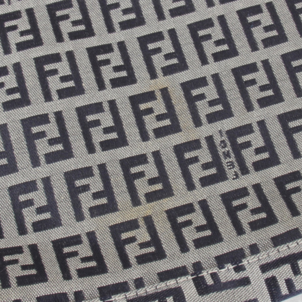Fendi Zucchino Navy Canvas Tote Bag (Pre-Owned)