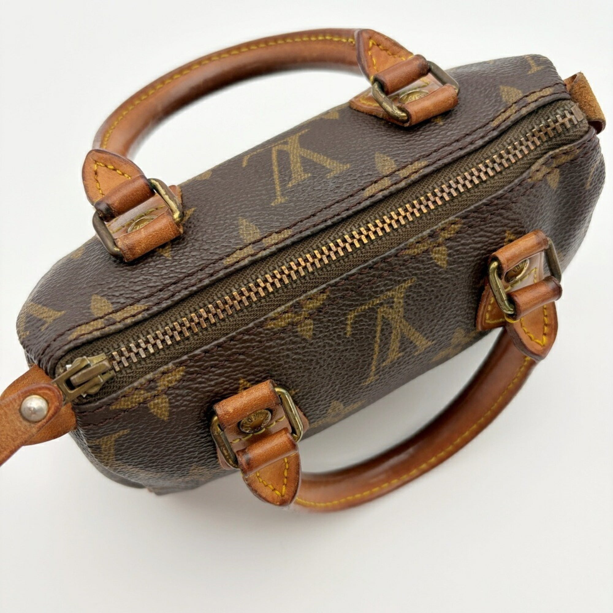 Louis Vuitton Brown Monogram Canvas Leather Boston Bag (Pre-Owned)