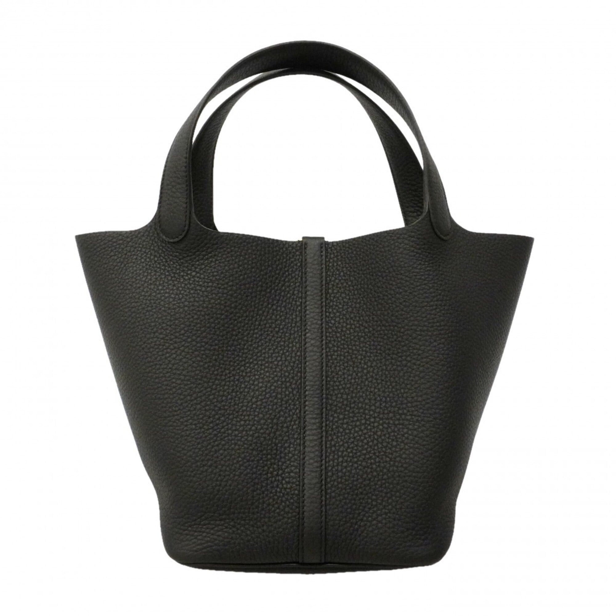 Hermes Black Taurillon Clemence Leather Handbag (Pre-Owned)