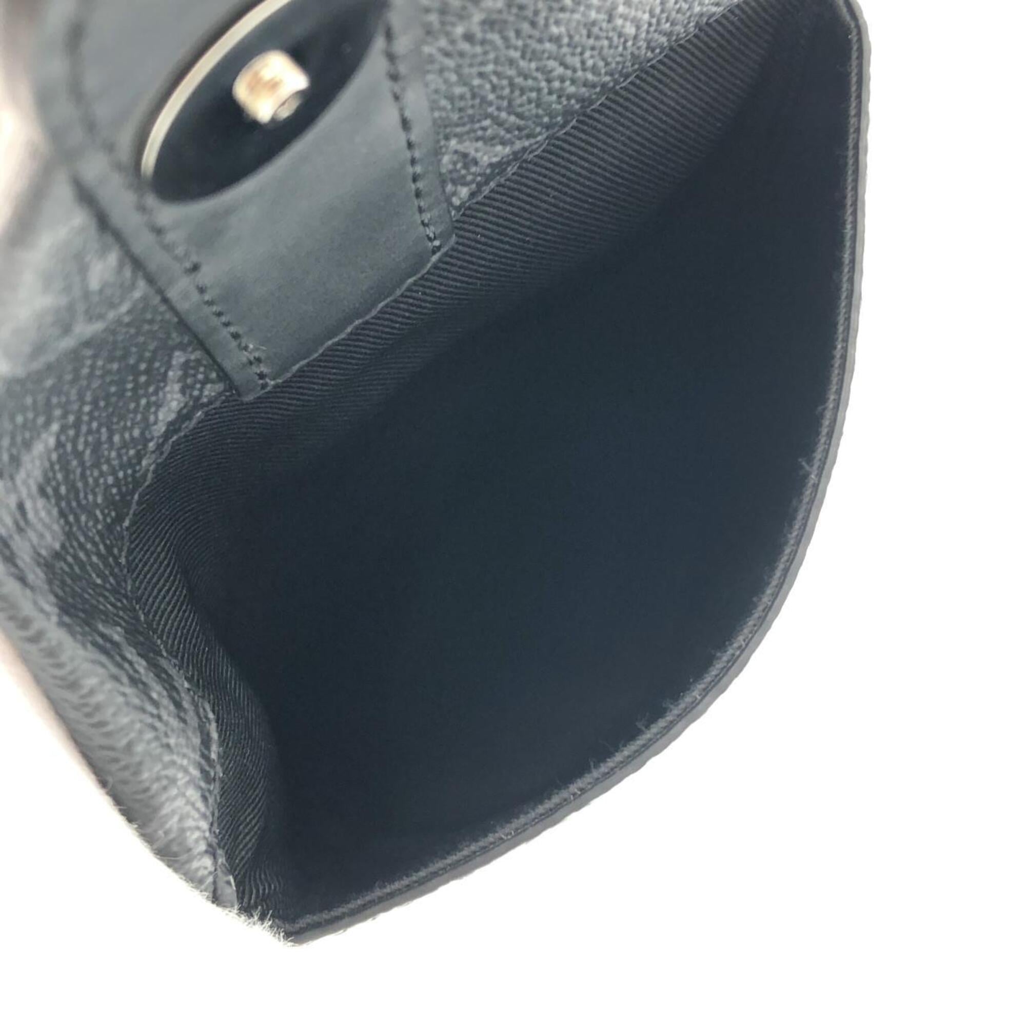 Louis Vuitton Black Coated Canvas Handbag Pouch (Pre-Owned)