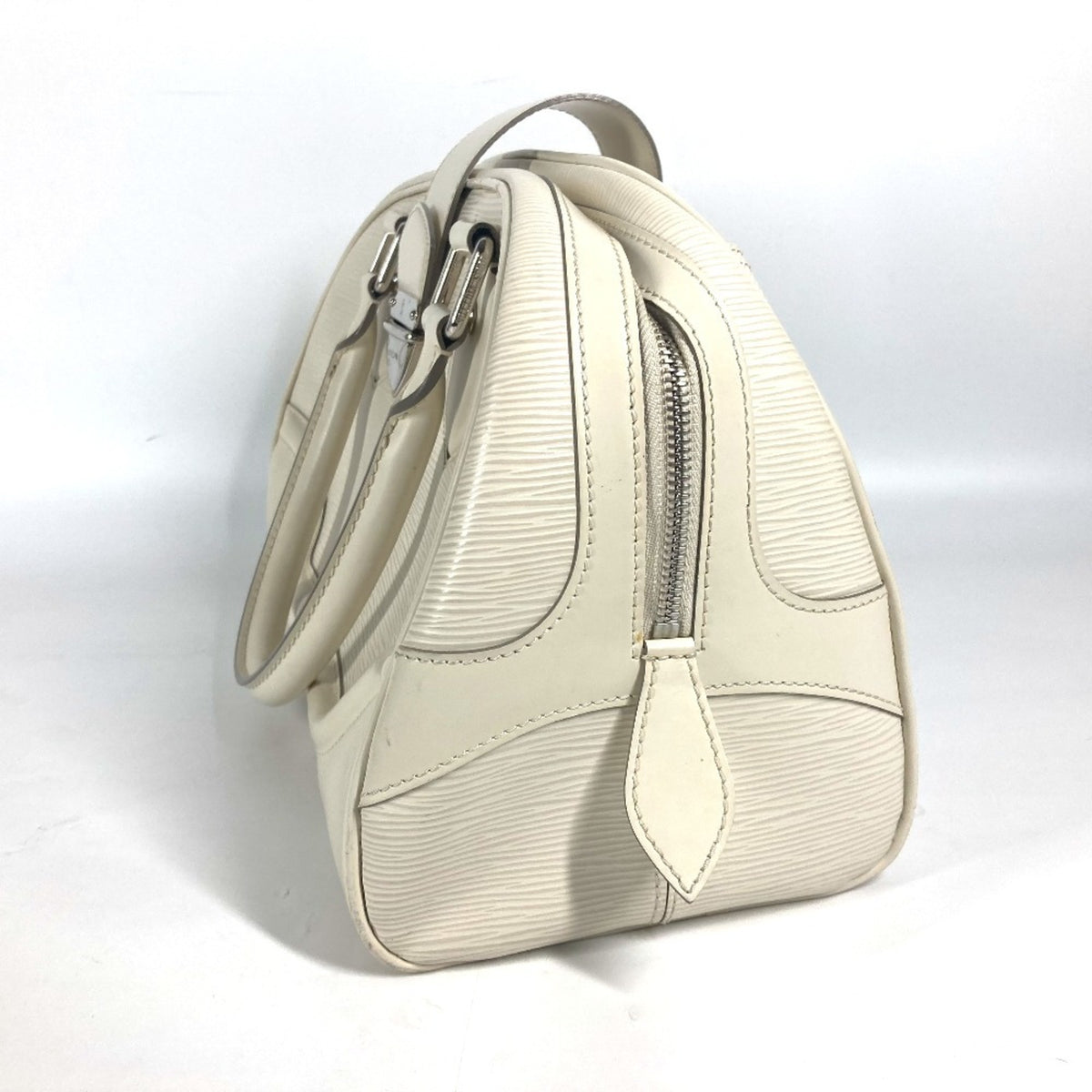 Louis Vuitton Epi Lv Off White White Epi Leather Boston Bag Handbag Shoulder Bag (Pre-Owned)