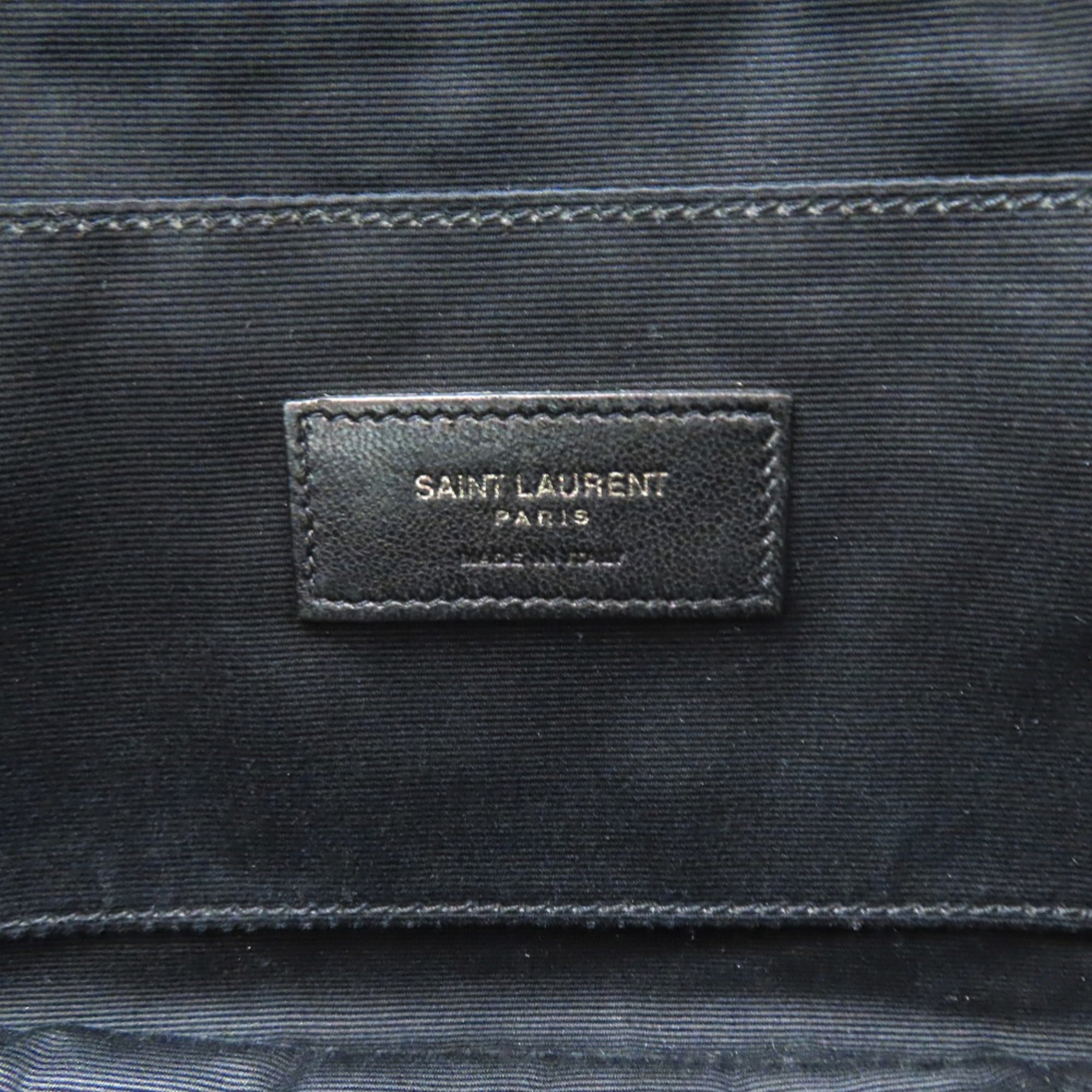 Yves Saint Laurent Black Leather Fanny Pack Sling Bag (Pre-Owned)