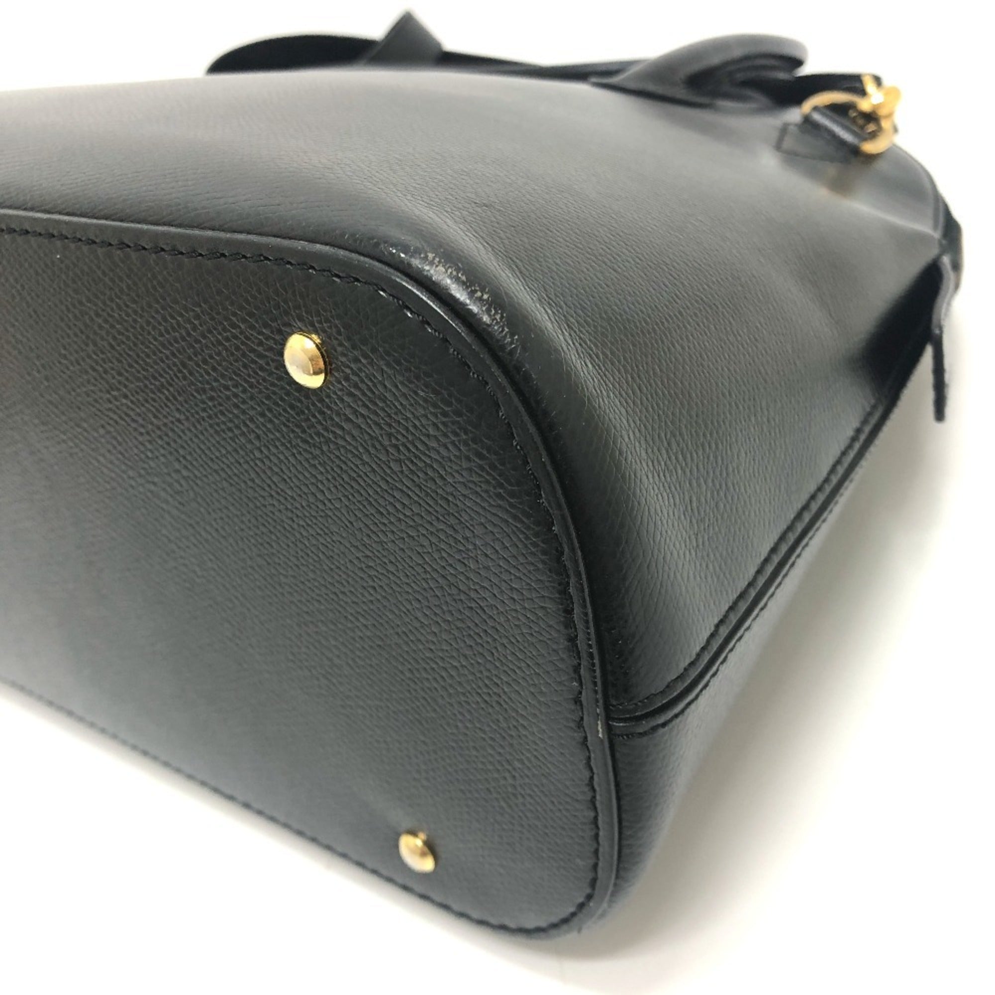 Celine Black Leather Handbag Tote Bag (Pre-Owned)