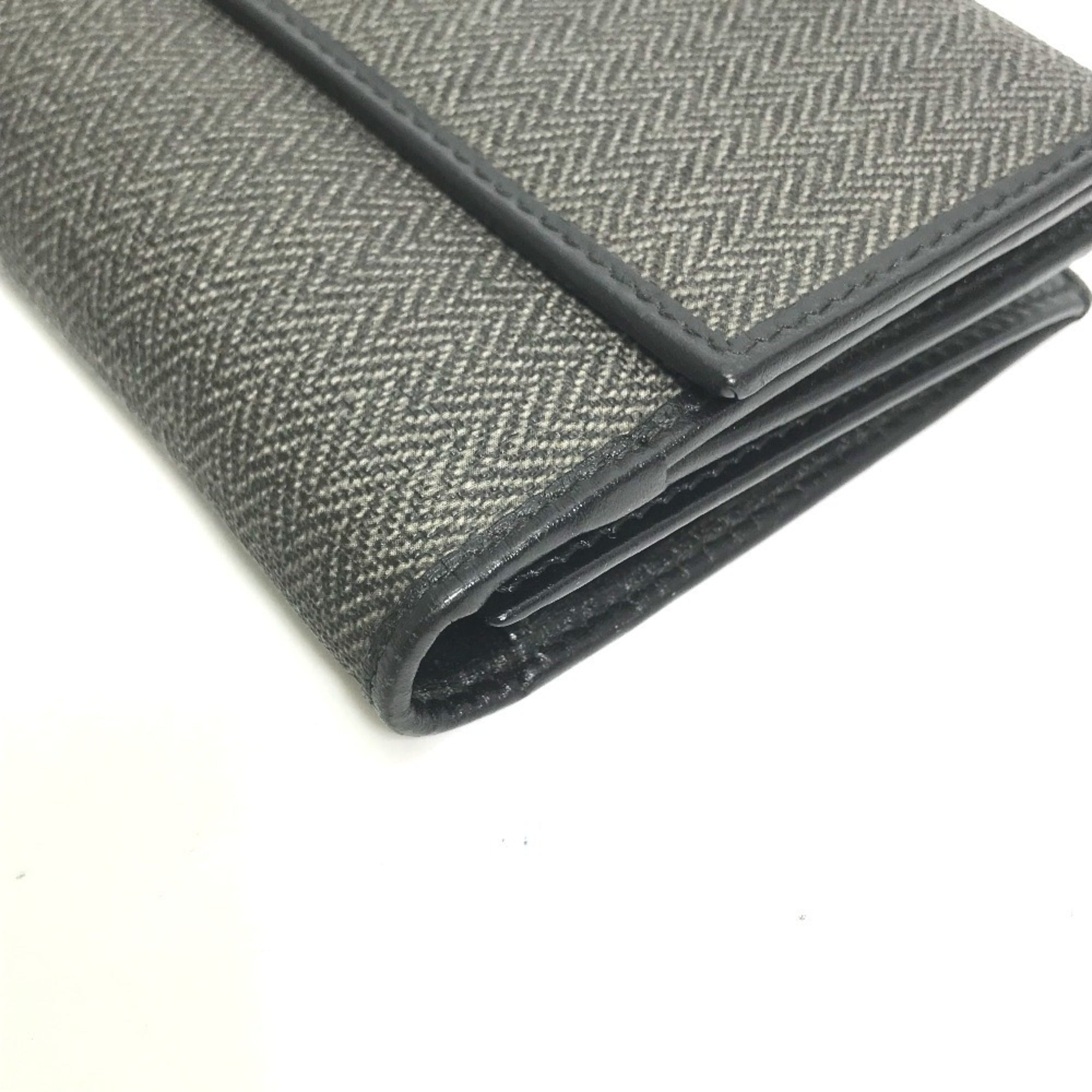 Bvlgari Gray Pvc Leather Long Wallet (Bi-Fold) (Pre-Owned)