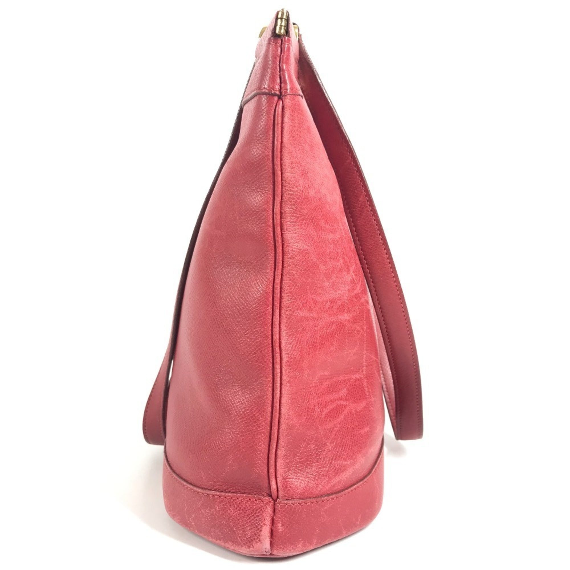Hermes Red Color Courchevel Leather Shoulder Bag Tote Bag (Pre-Owned)