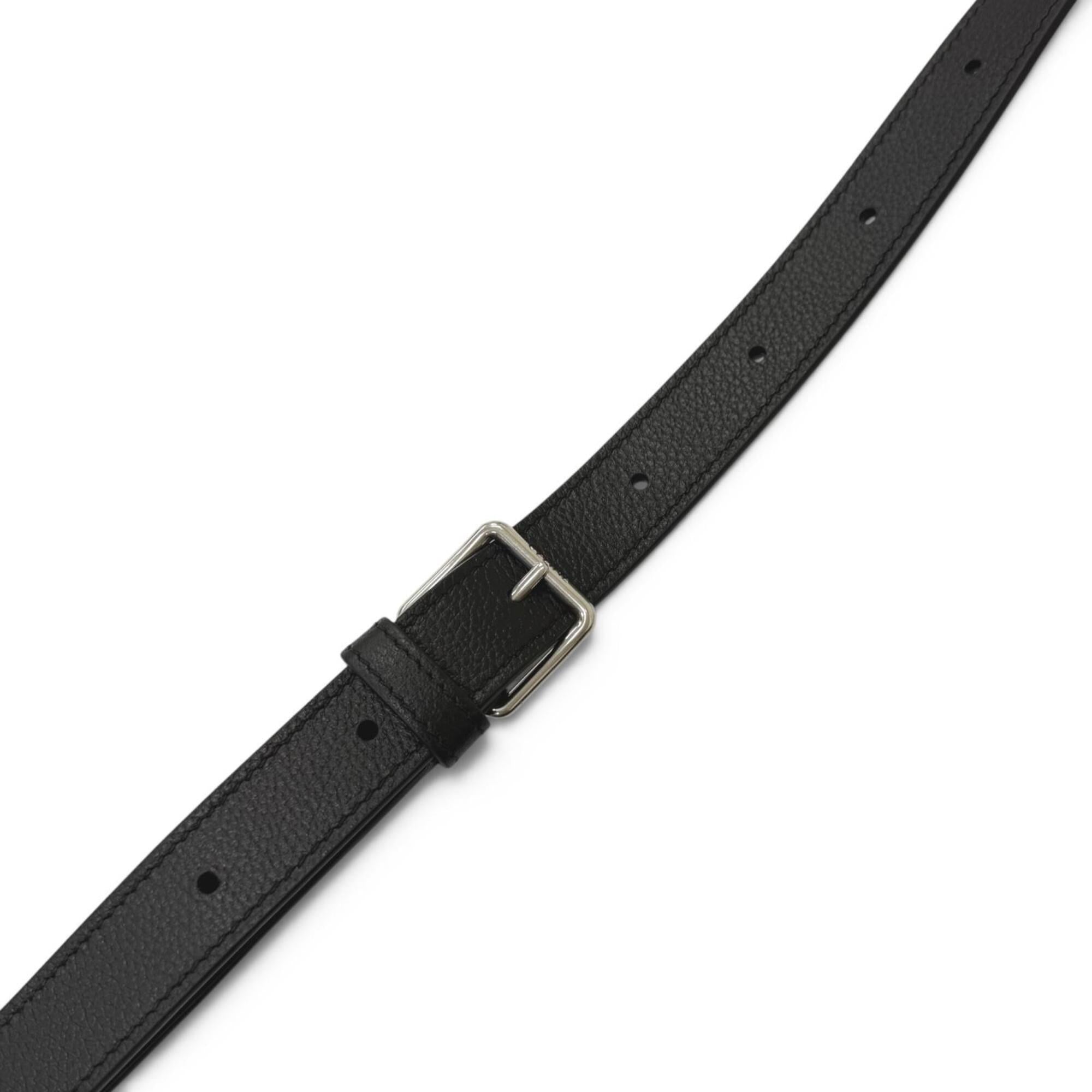 Celine Black Leather Messenger Bag Shoulder Bag (Pre-Owned)