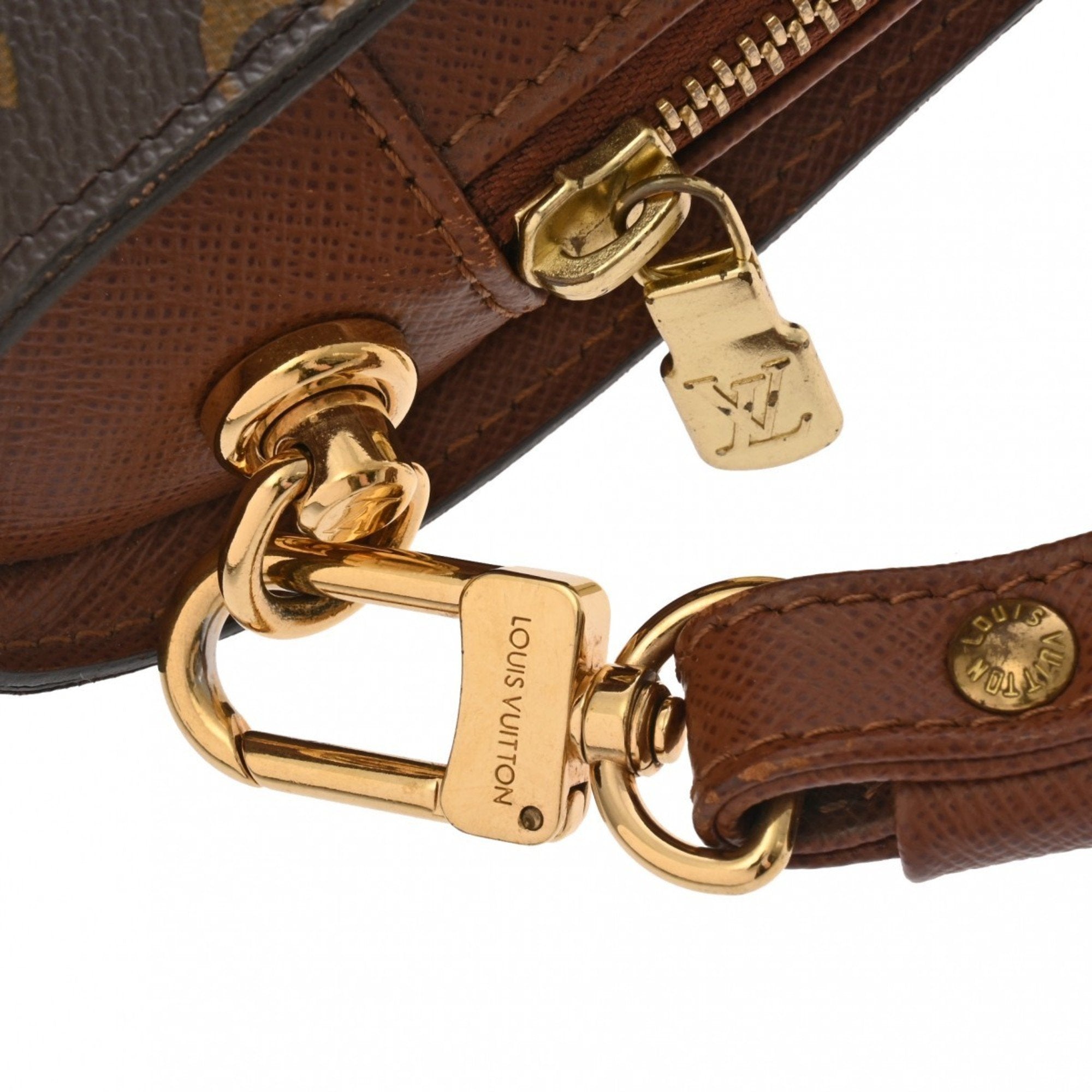 Louis Vuitton Brown Monogram Canvas Clutch Bag (Pre-Owned)