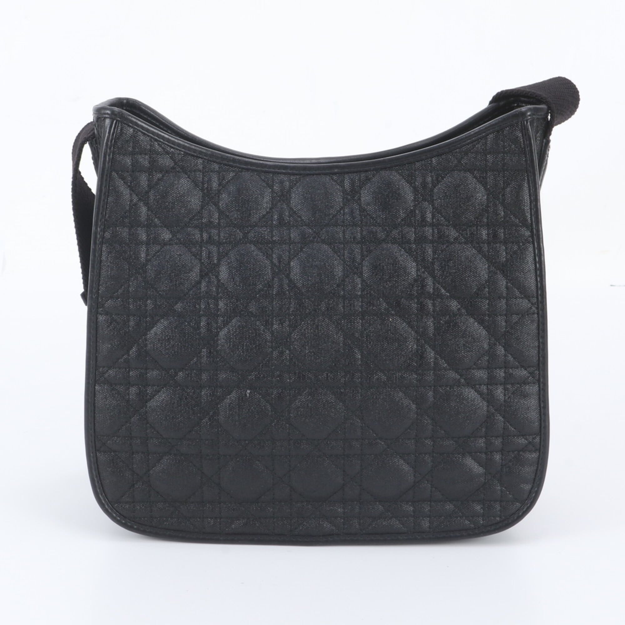 Christian Dior Black Leather Crossbody Bag Shoulder Bag Tote Bag (Pre-Owned)