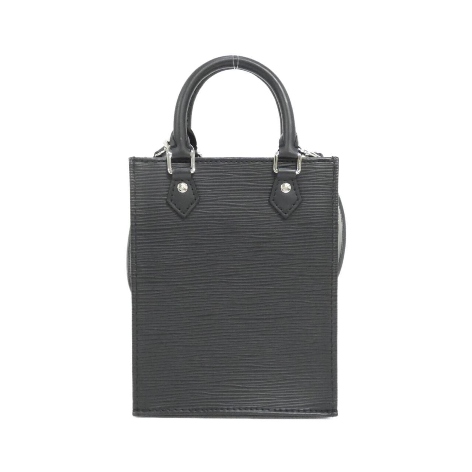 Louis Vuitton Black Leather Handbag (Pre-Owned)