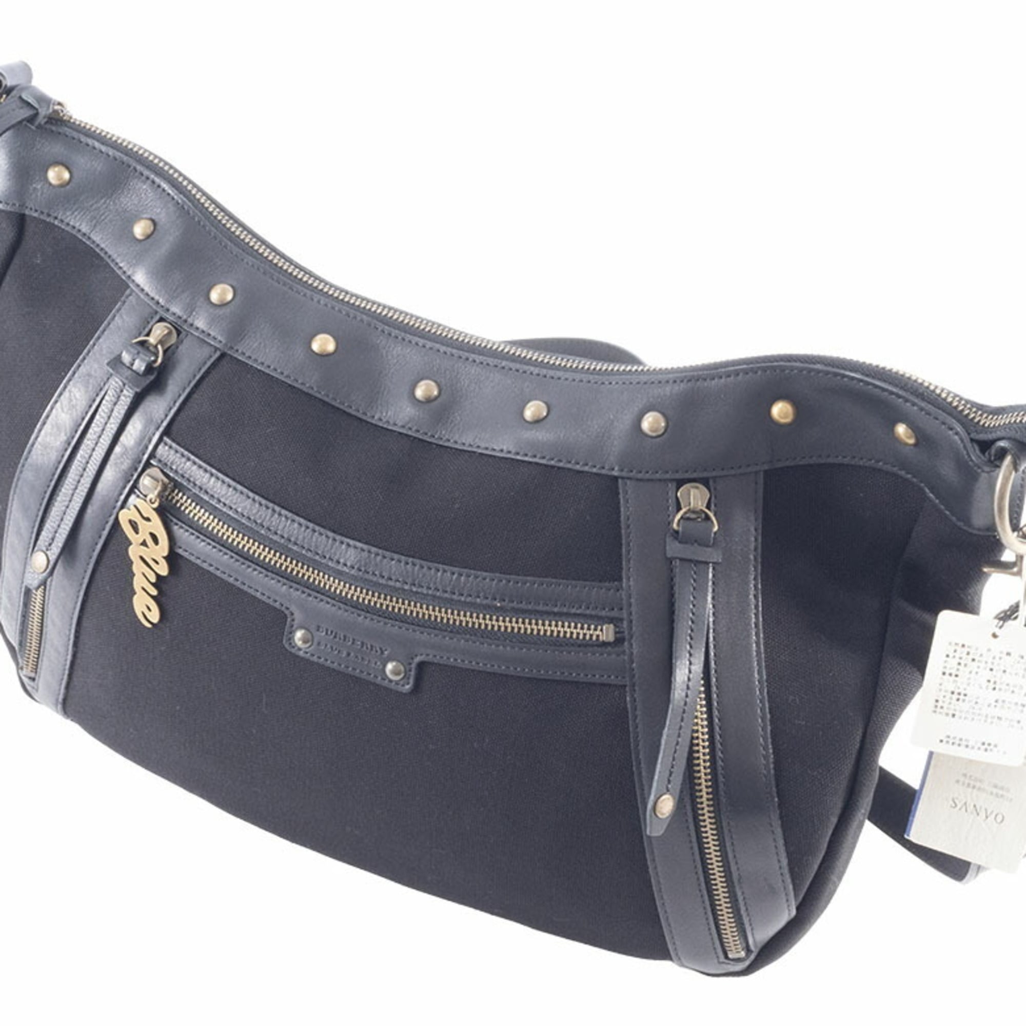Burberry Black Canvas Leather Shoulder Bag (Pre-Owned)