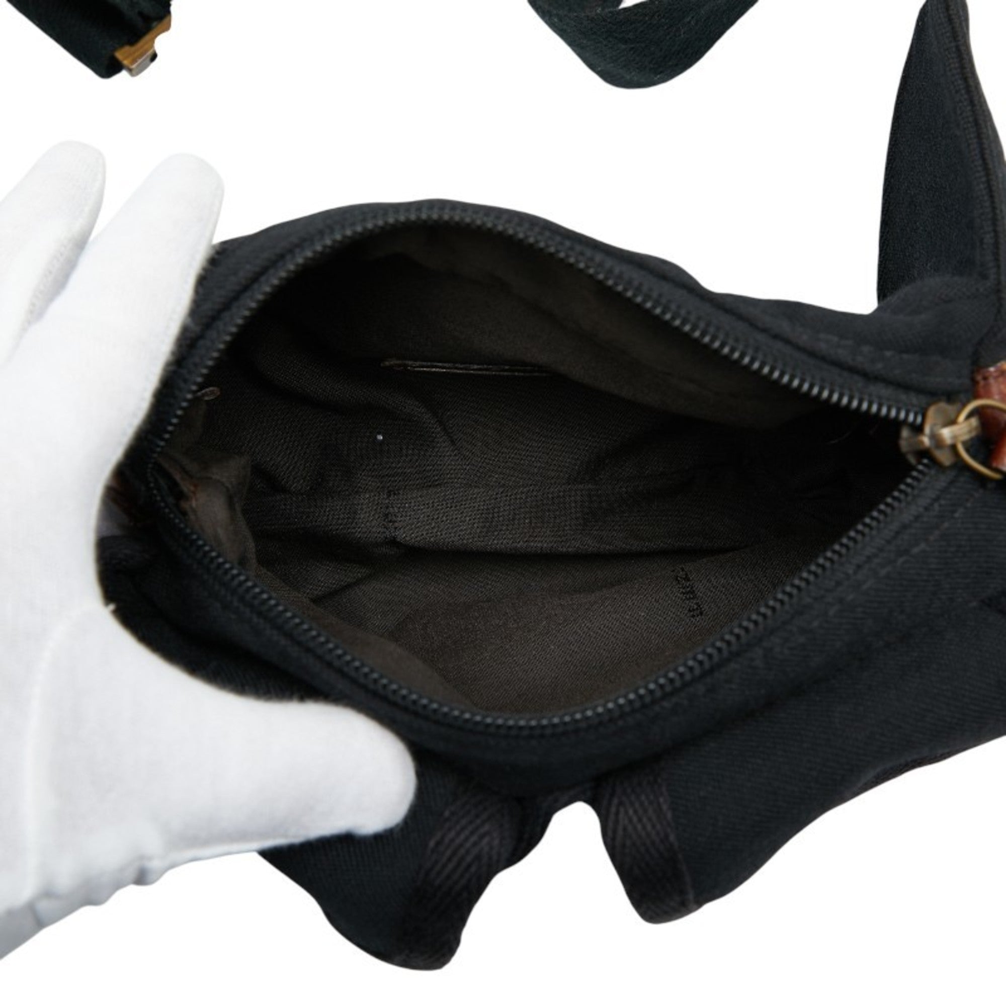 Fendi Black Canvas Sling Bag (Pre-Owned)