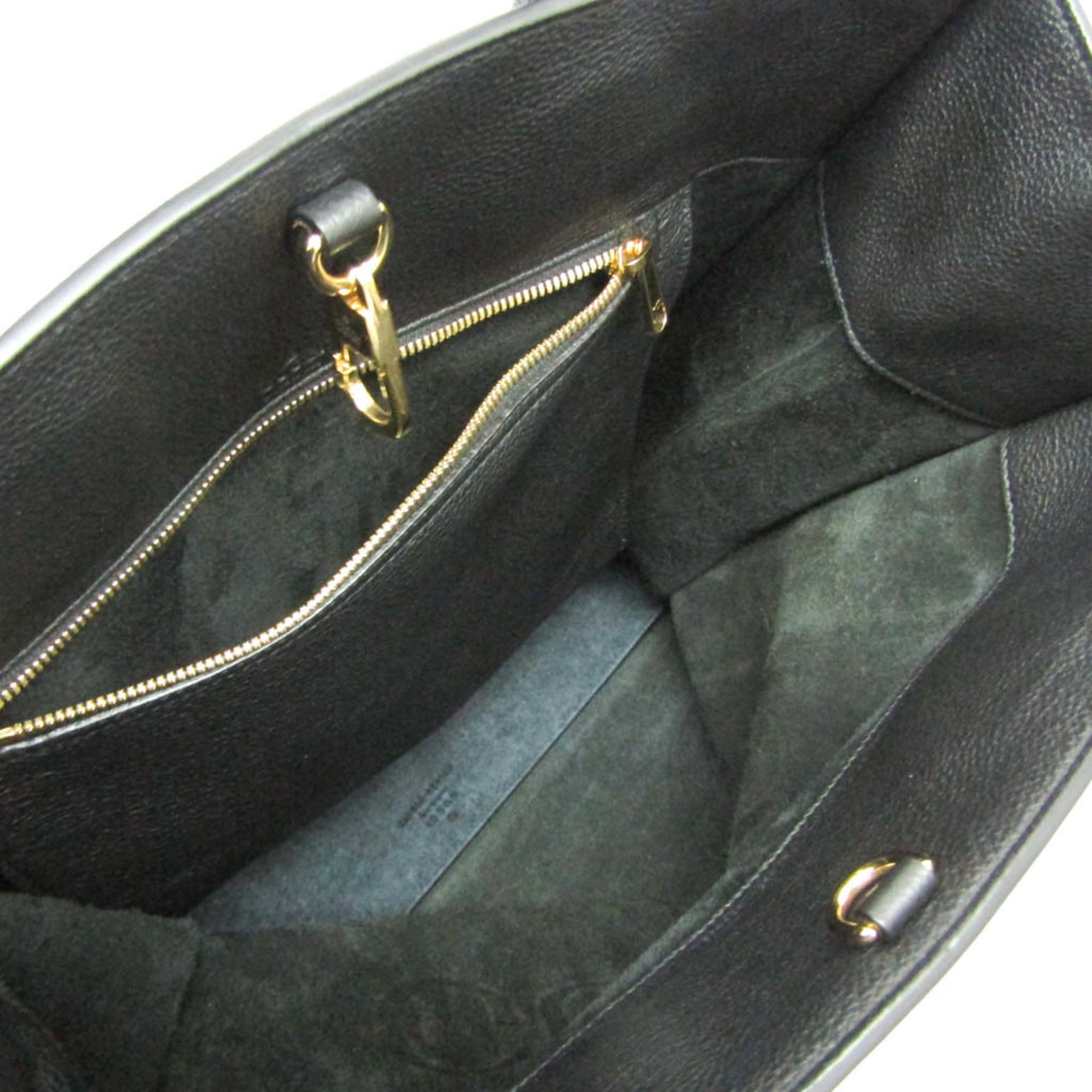 Gucci Black Leather Shoulder Bag Tote Bag (Pre-Owned)