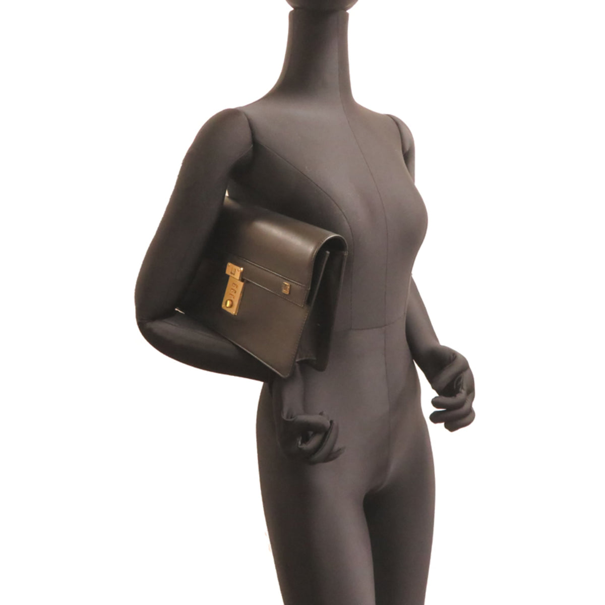 Dunhill Black Leather Clutch Bag (Pre-Owned)