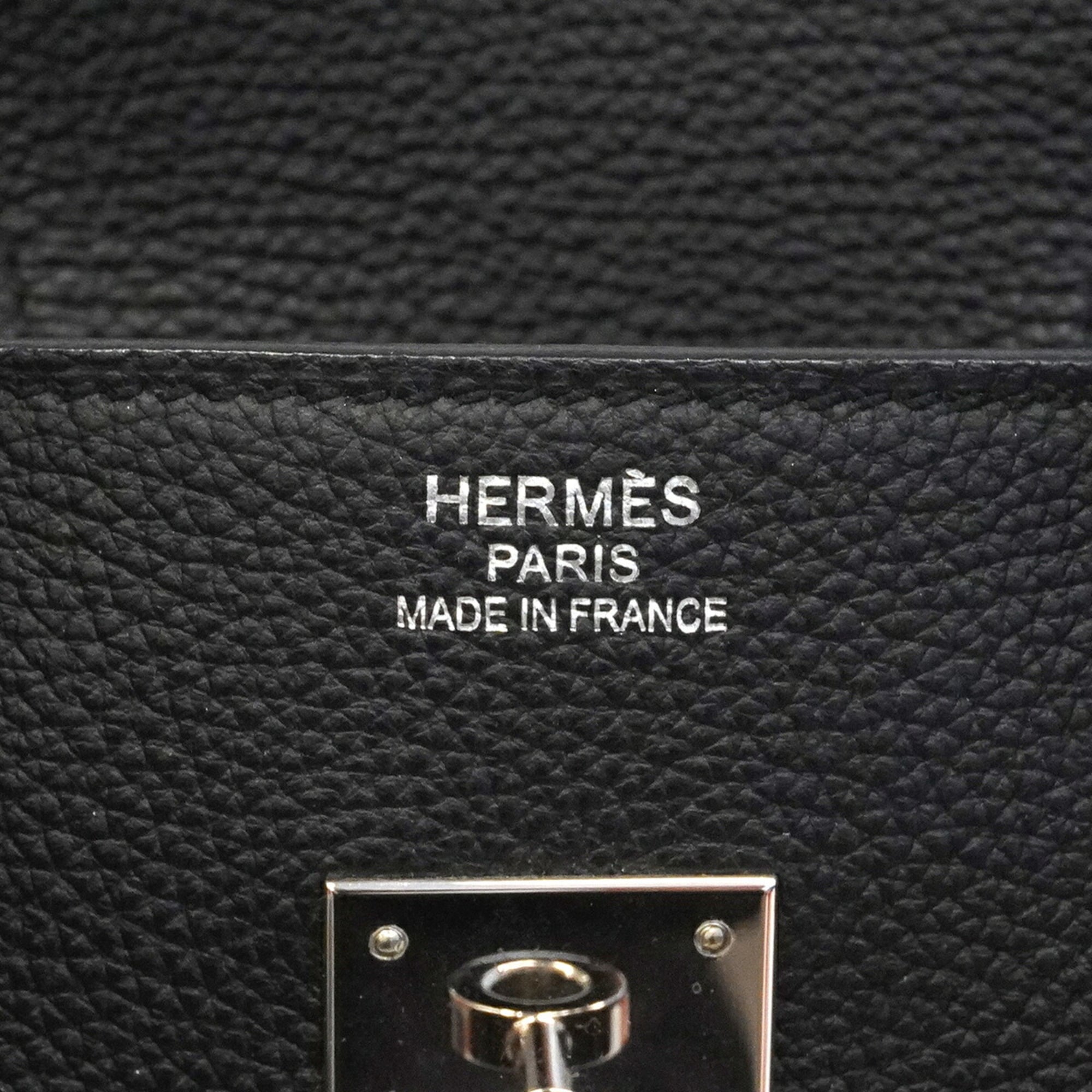 Hermes Black Togo Leather Handbag (Pre-Owned)