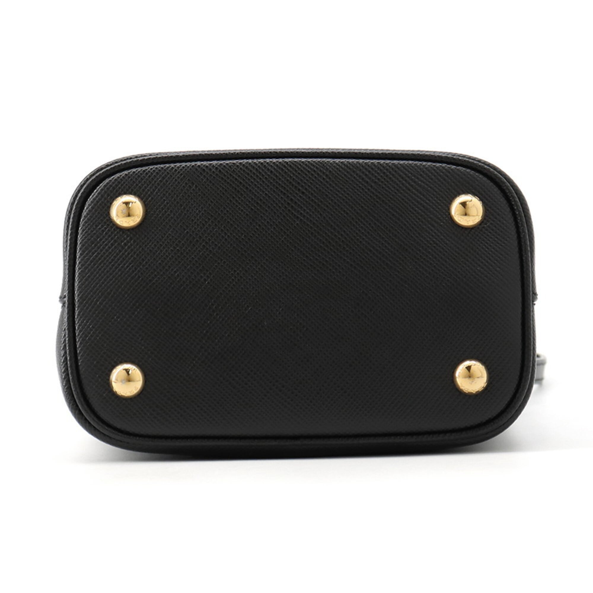 Prada Black Leather Handbag Shoulder Bag (Pre-Owned)
