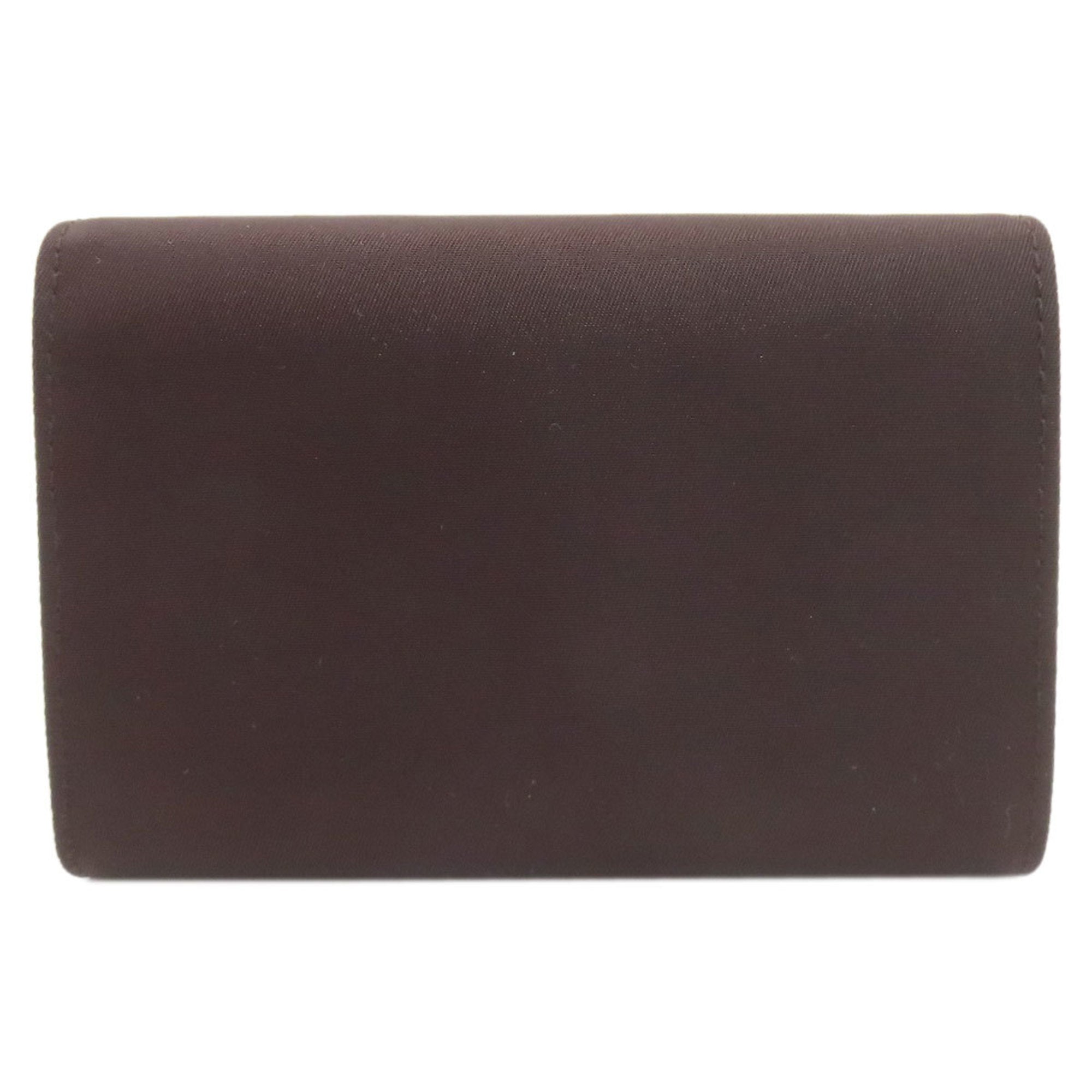 Prada Dark Brown Nylon Wallet (Bi-Fold) (Pre-Owned)
