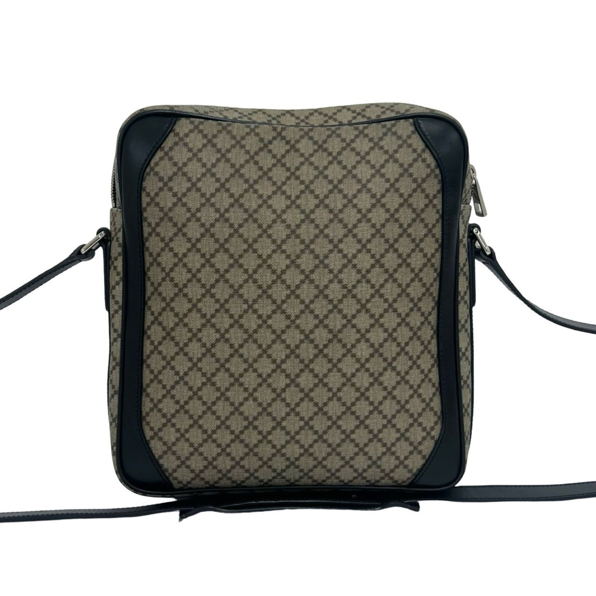 Gucci Beige Black Pvc Leather Pochette Shoulder Bag (Pre-Owned)