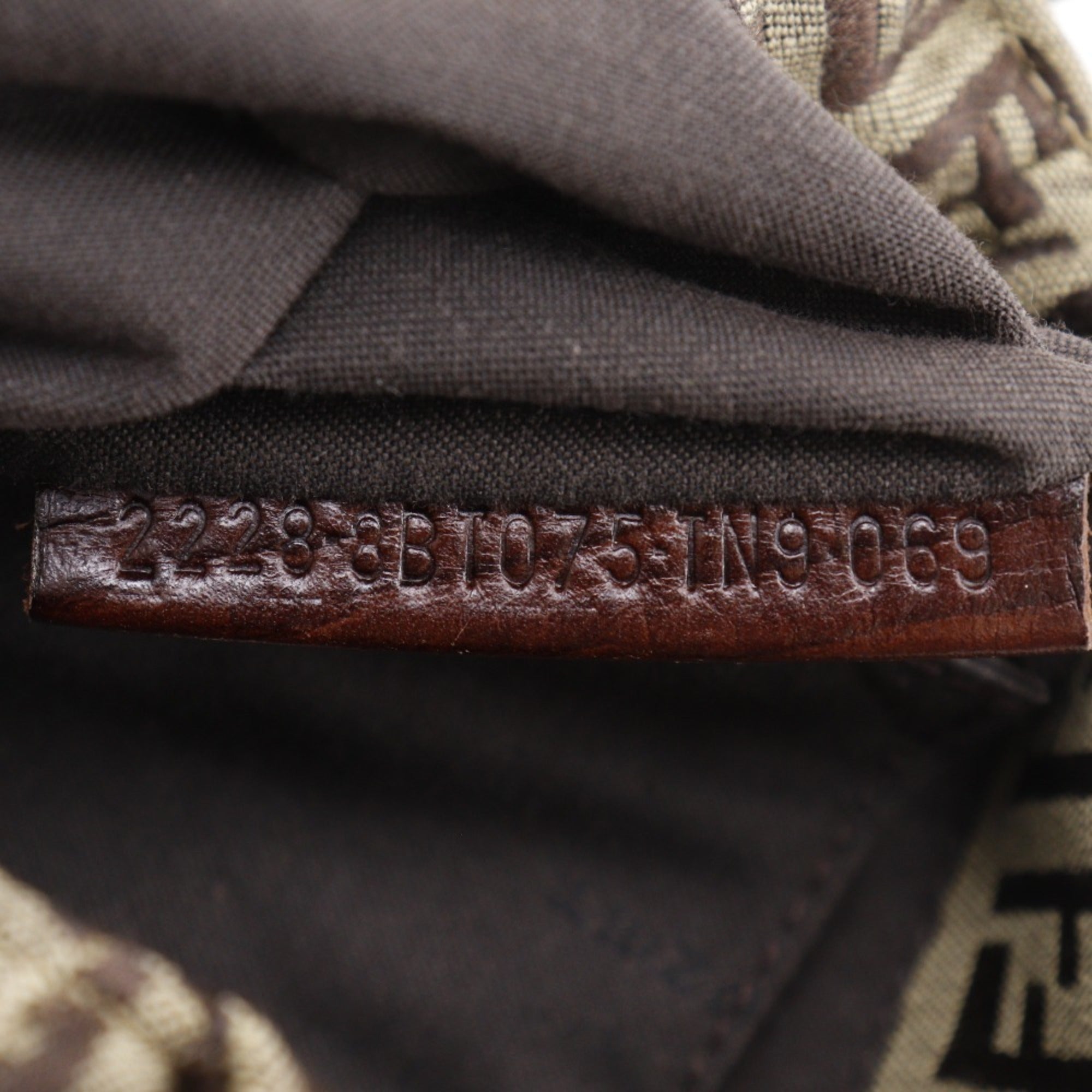 Fendi Brown Nylon Canvas Shoulder Bag (Pre-Owned)