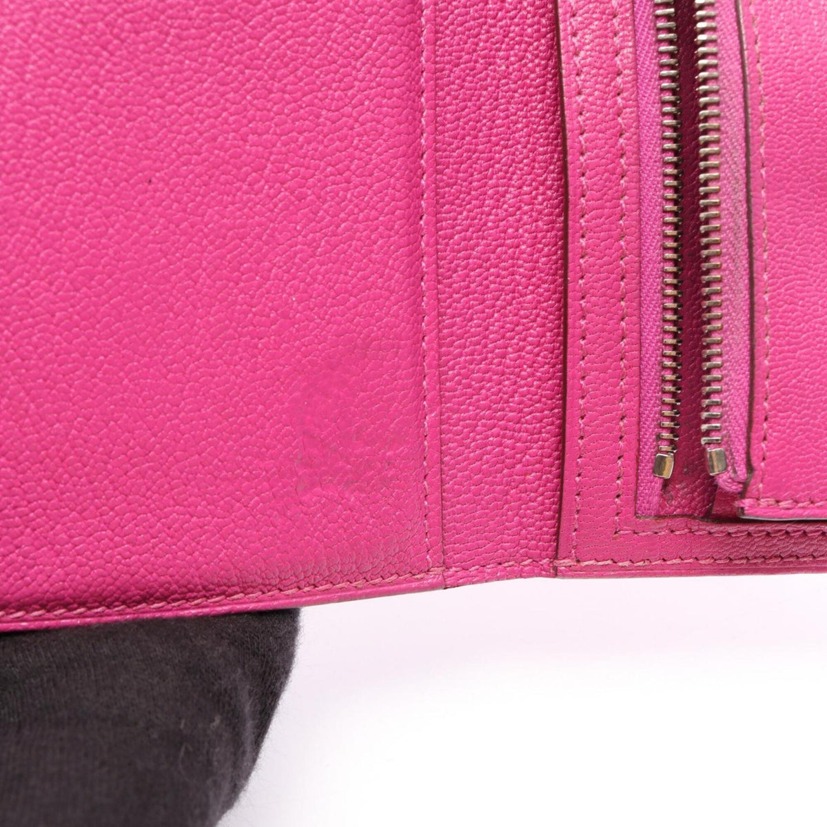 Hermes Pink Chevre Leather Wallet (Tri-Fold) (Pre-Owned)