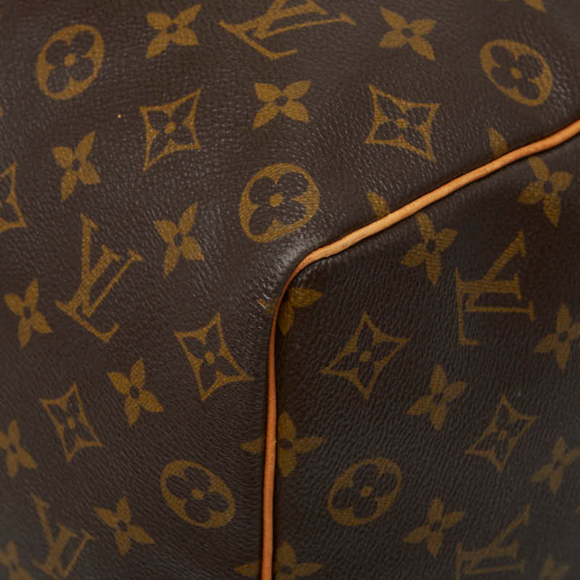 Louis Vuitton Brown Pvc Leather Boston Bag (Pre-Owned)