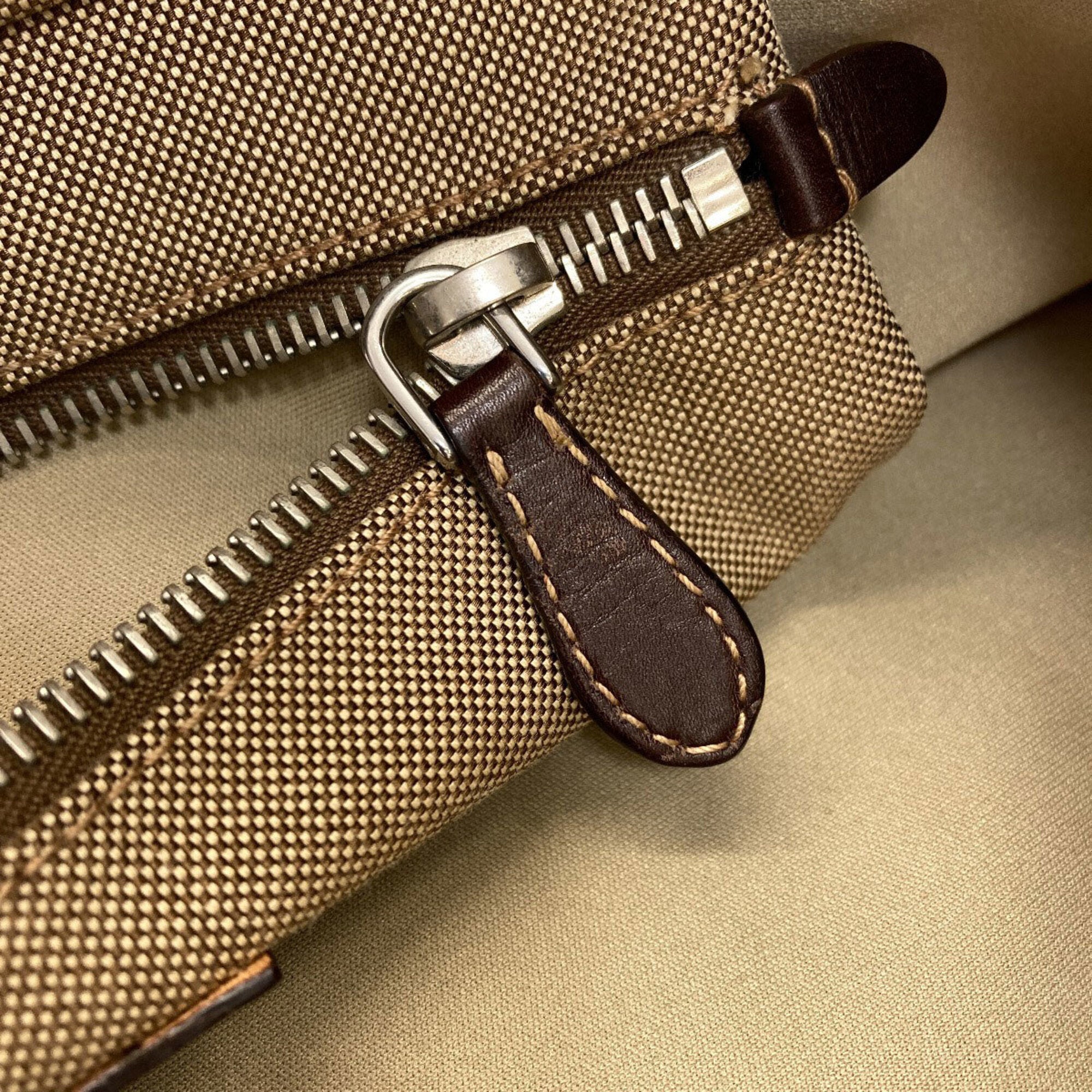 Prada Brown Canvas Tote Bag (Pre-Owned)