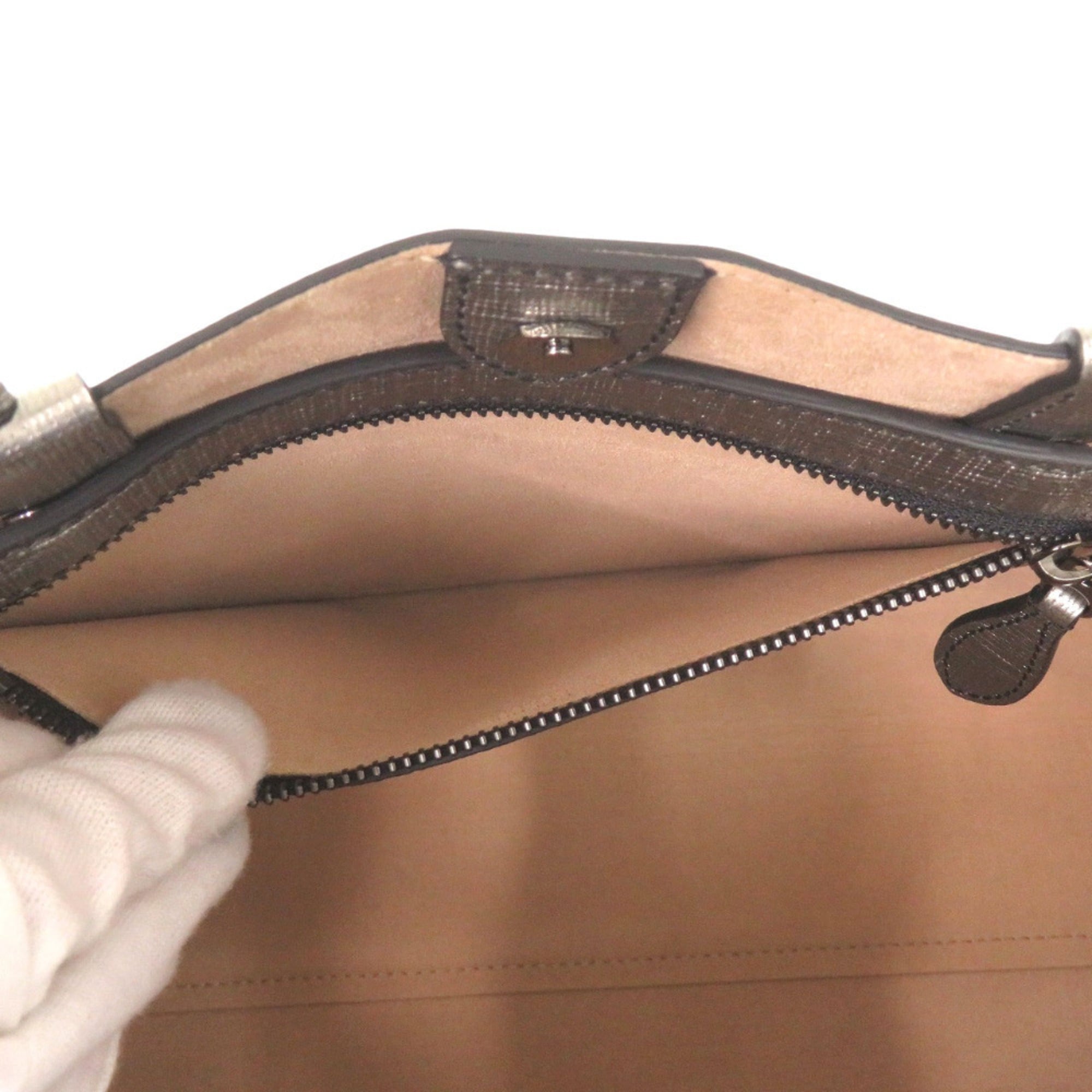 Alexander Mcqueen Silver Pouch Tote Bag (Pre-Owned)