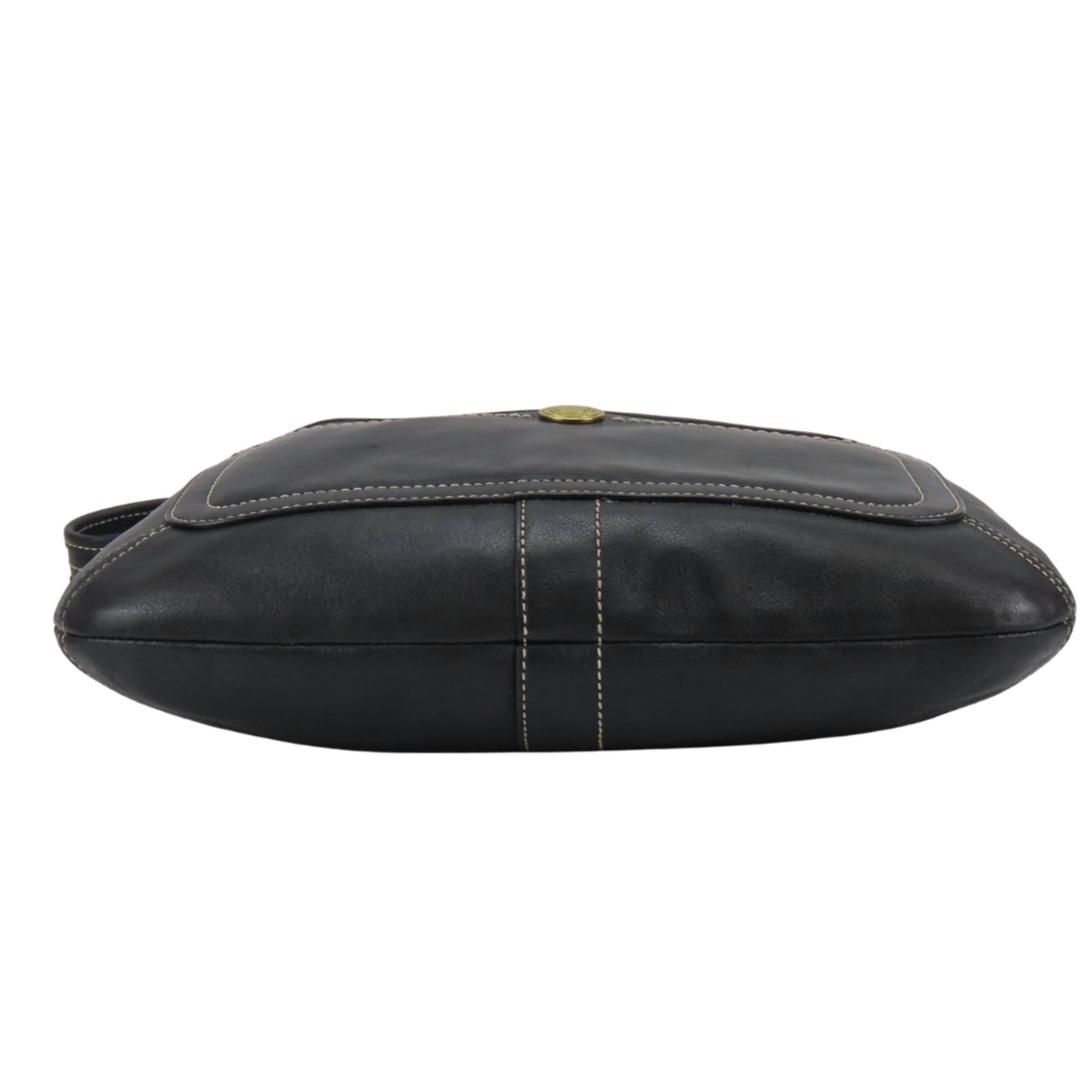 Coach Black Leather Shoulder Bag (Pre-Owned)