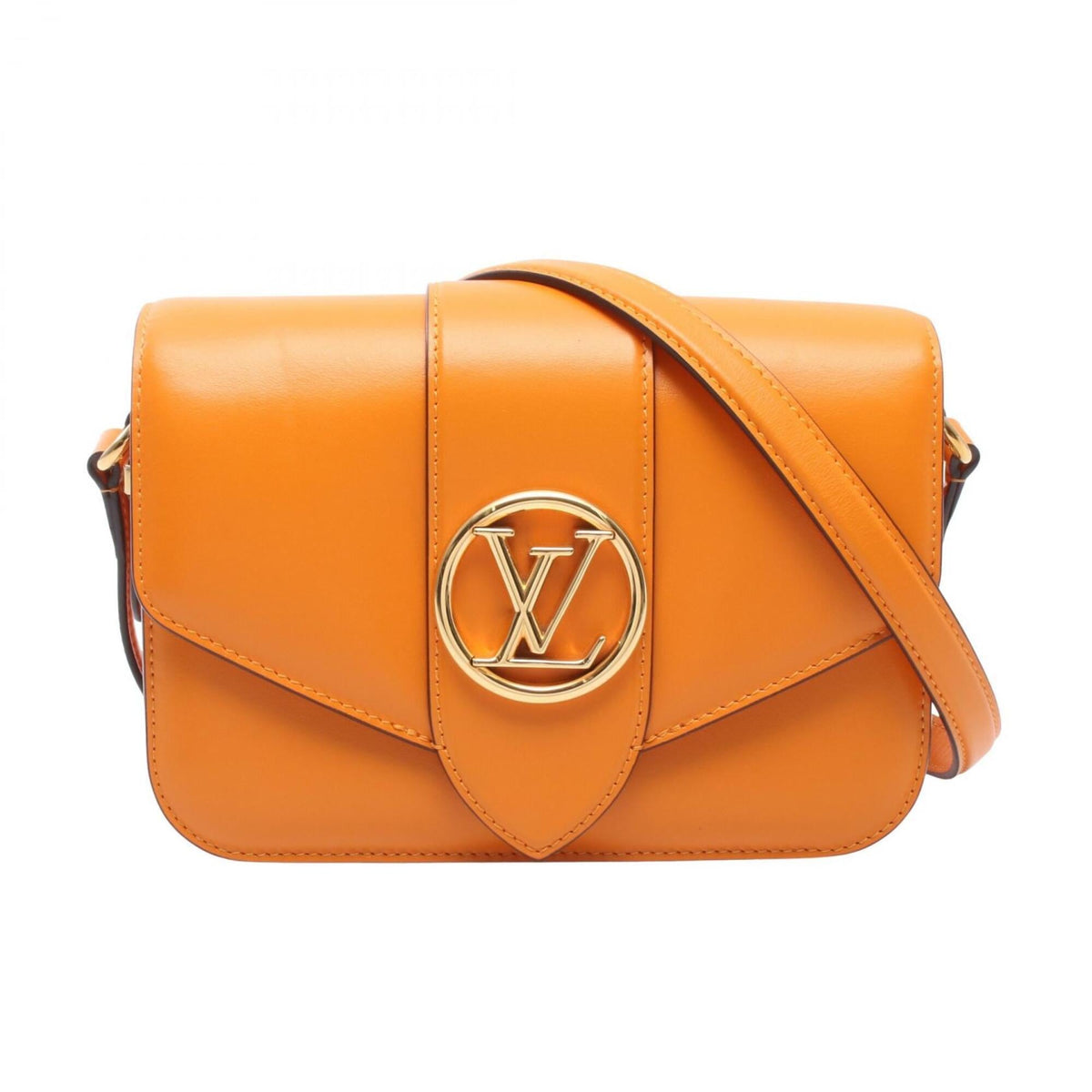 Louis Vuitton Orange Leather Handbag Shoulder Bag (Pre-Owned)