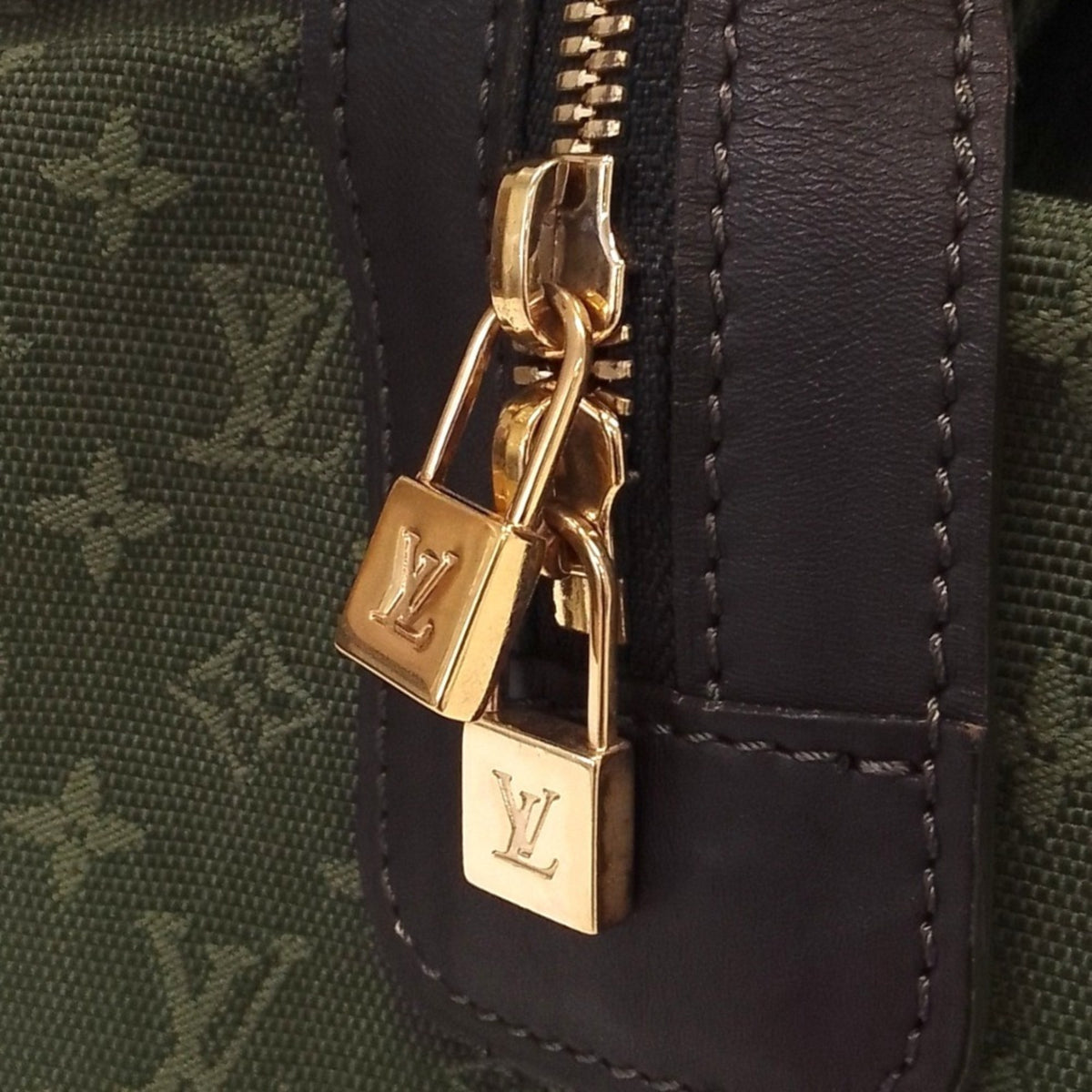 Louis Vuitton Brown Khaki Boston Bag (Pre-Owned)