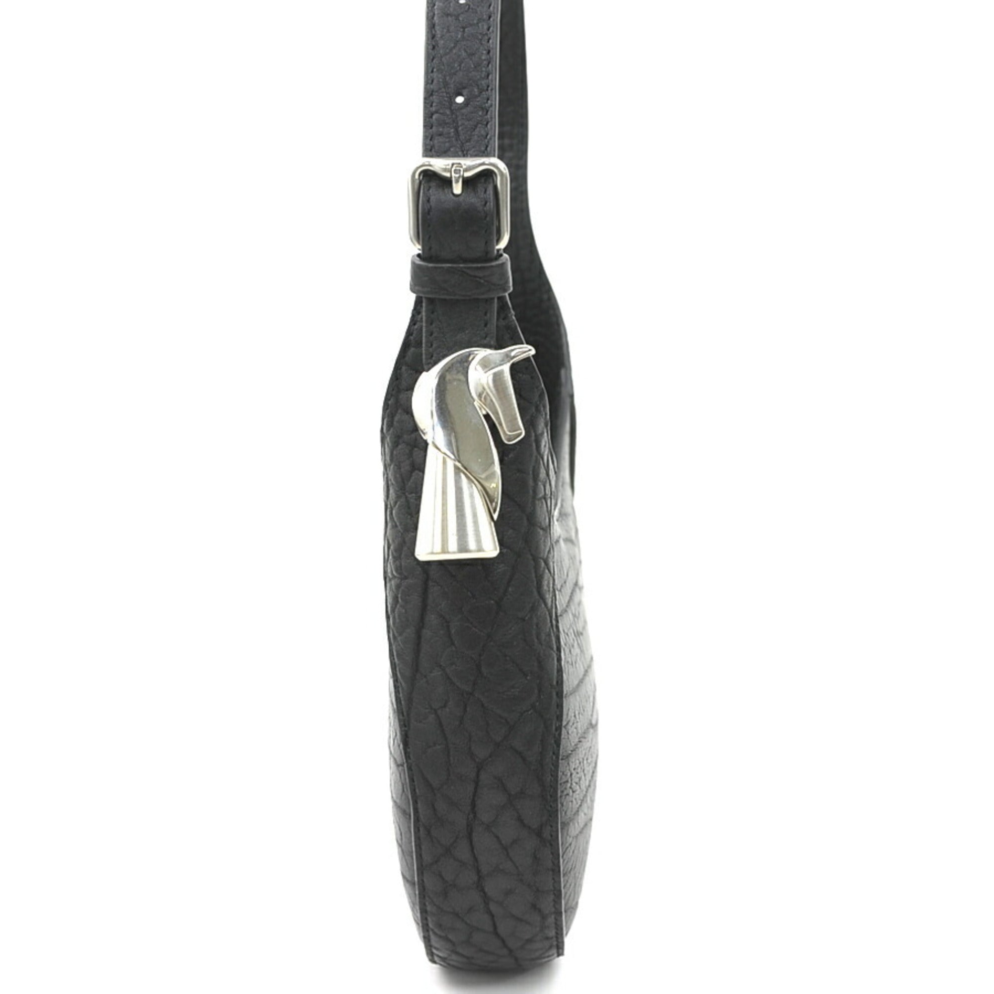 Burberry Black Leather Shoulder Bag (Pre-Owned)