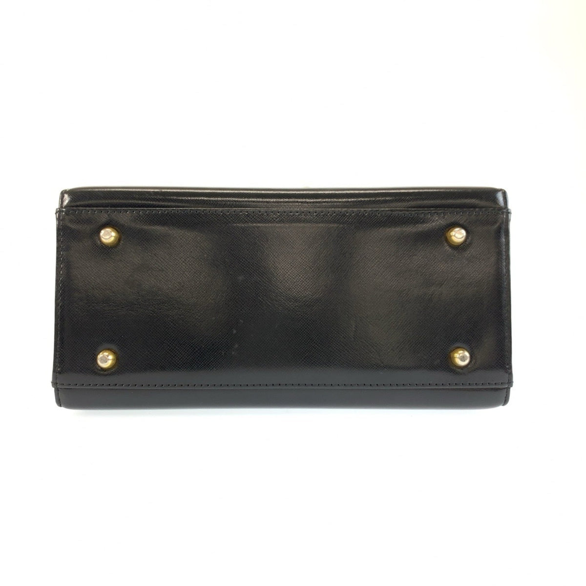Versace Black Patent Leather Handbag Vanity Bag (Pre-Owned)