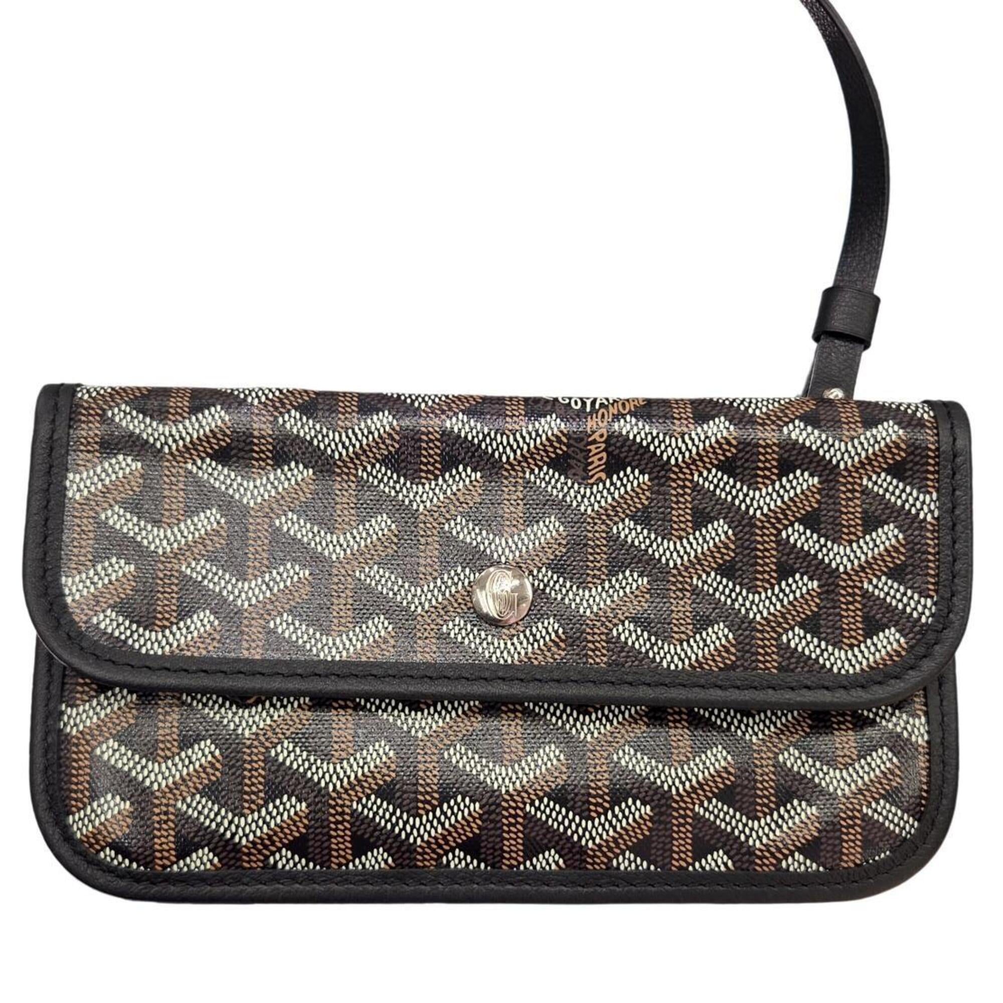 Goyard Black Brown Coated Canvas Pouch Shoulder Bag Tote Bag (Pre-Owned)
