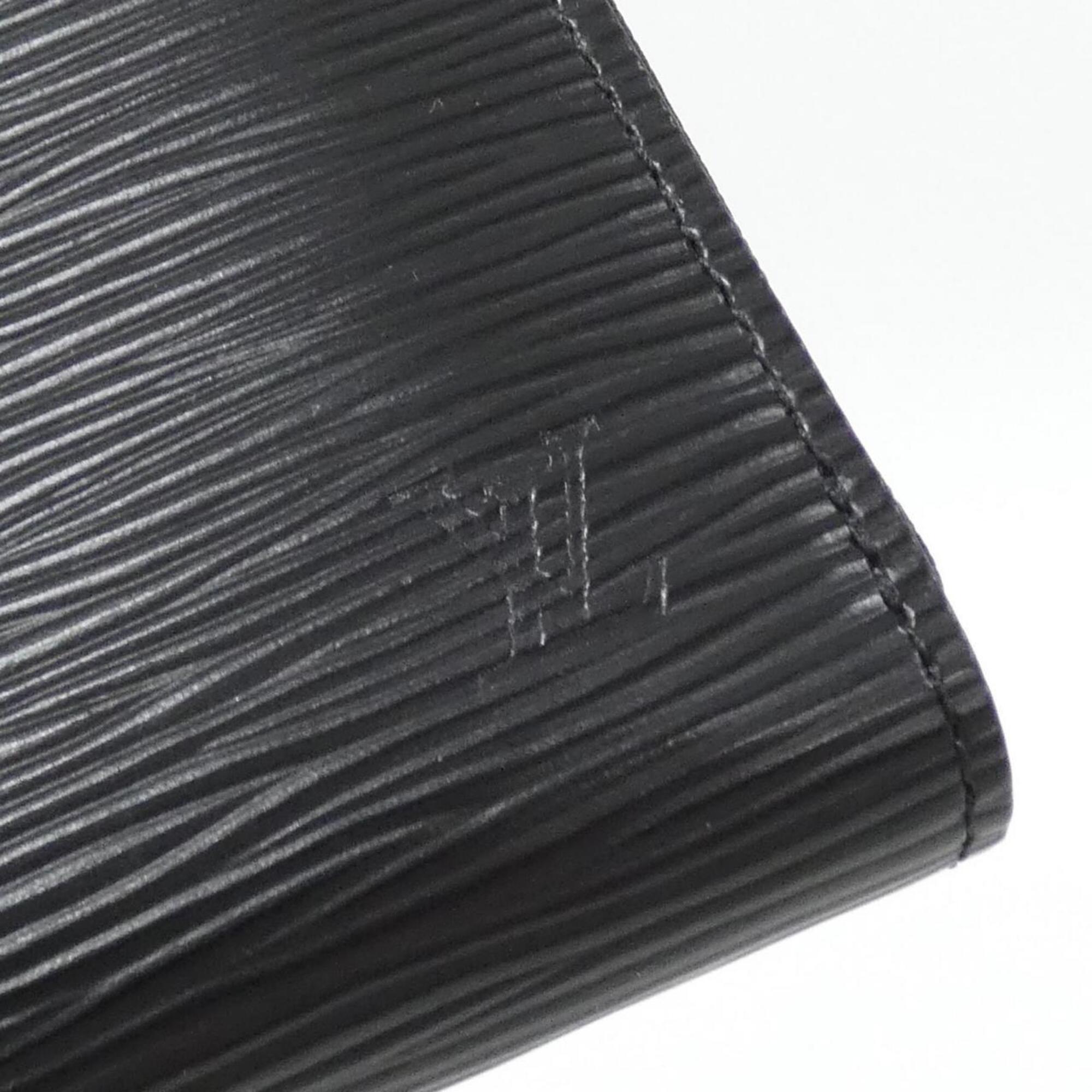 Louis Vuitton Black Leather Coin Purse/Coin Case (Pre-Owned)