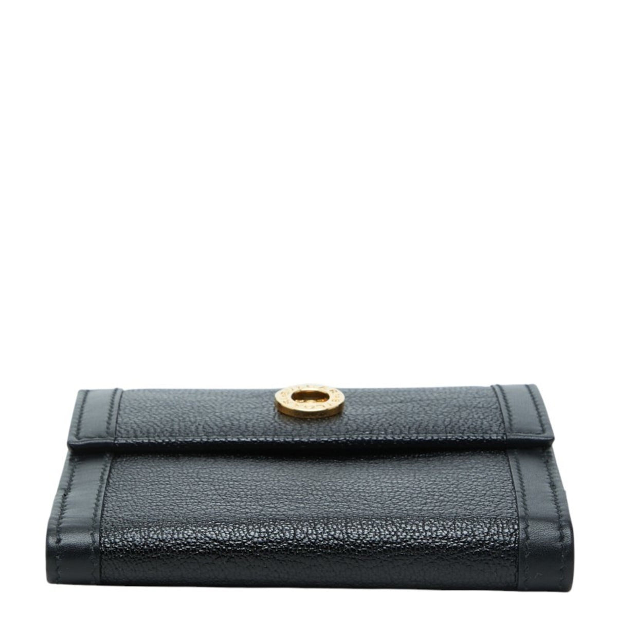 Bvlgari Black Leather Wallet (Tri-Fold) (Pre-Owned)