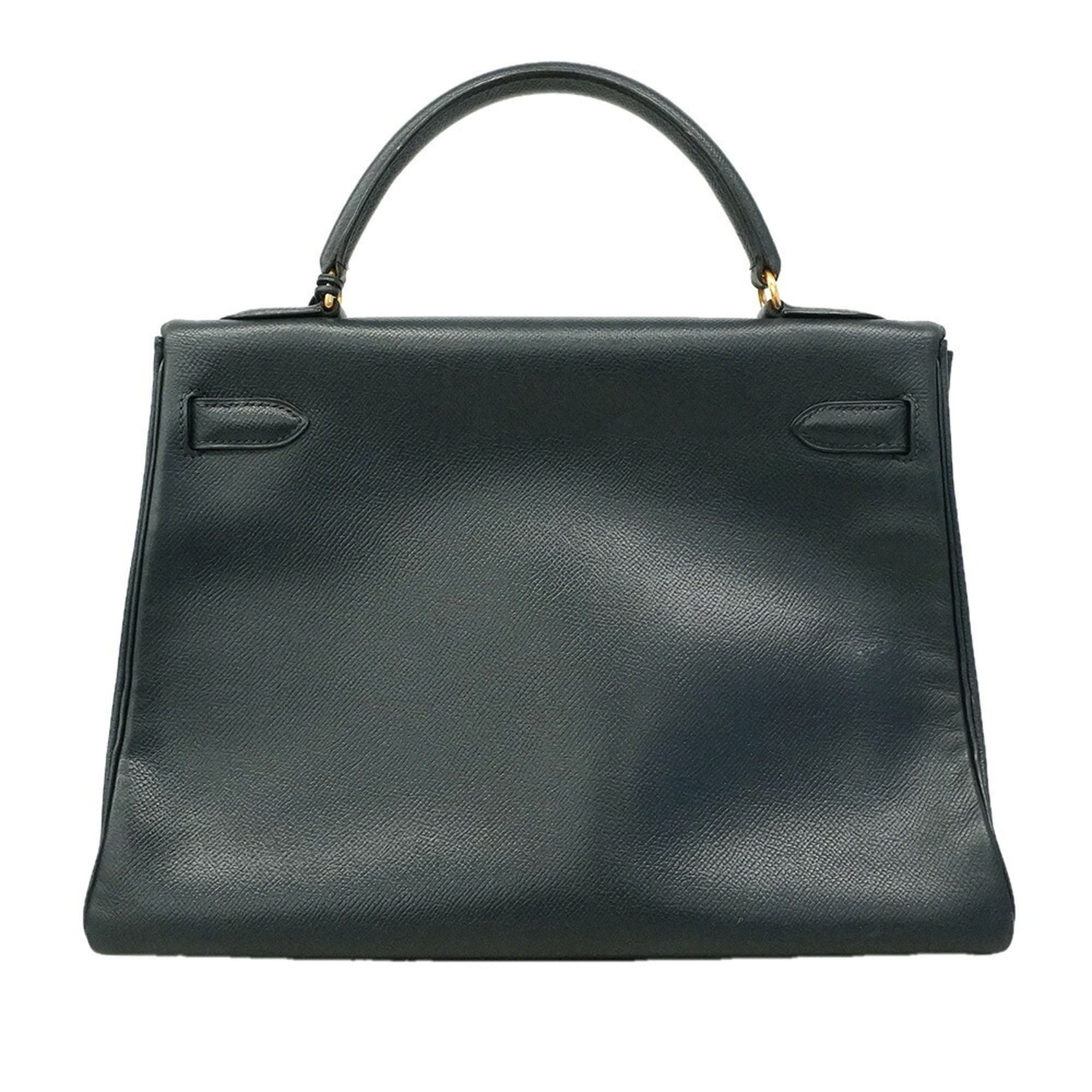 Hermes Navy Courchevel Leather Handbag (Pre-Owned)