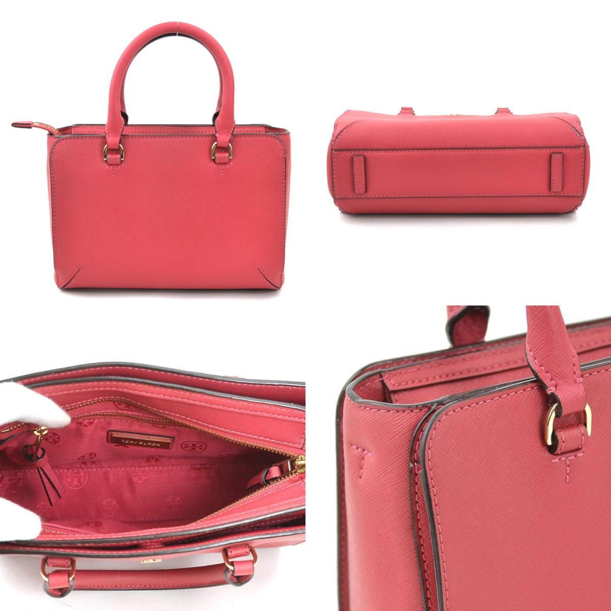 Tory Burch Pink Leather Handbag Shoulder Bag (Pre-Owned)