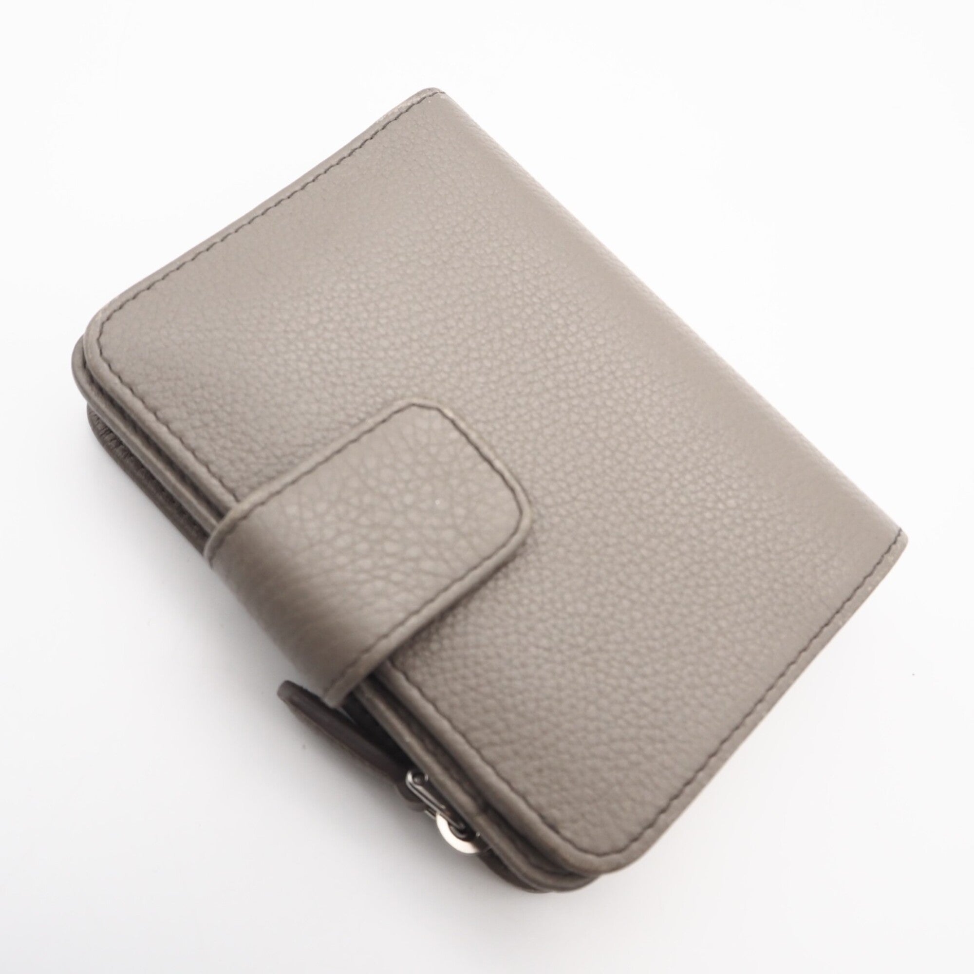 Prada Grayish Leather Wallet (Bi-Fold) (Pre-Owned)