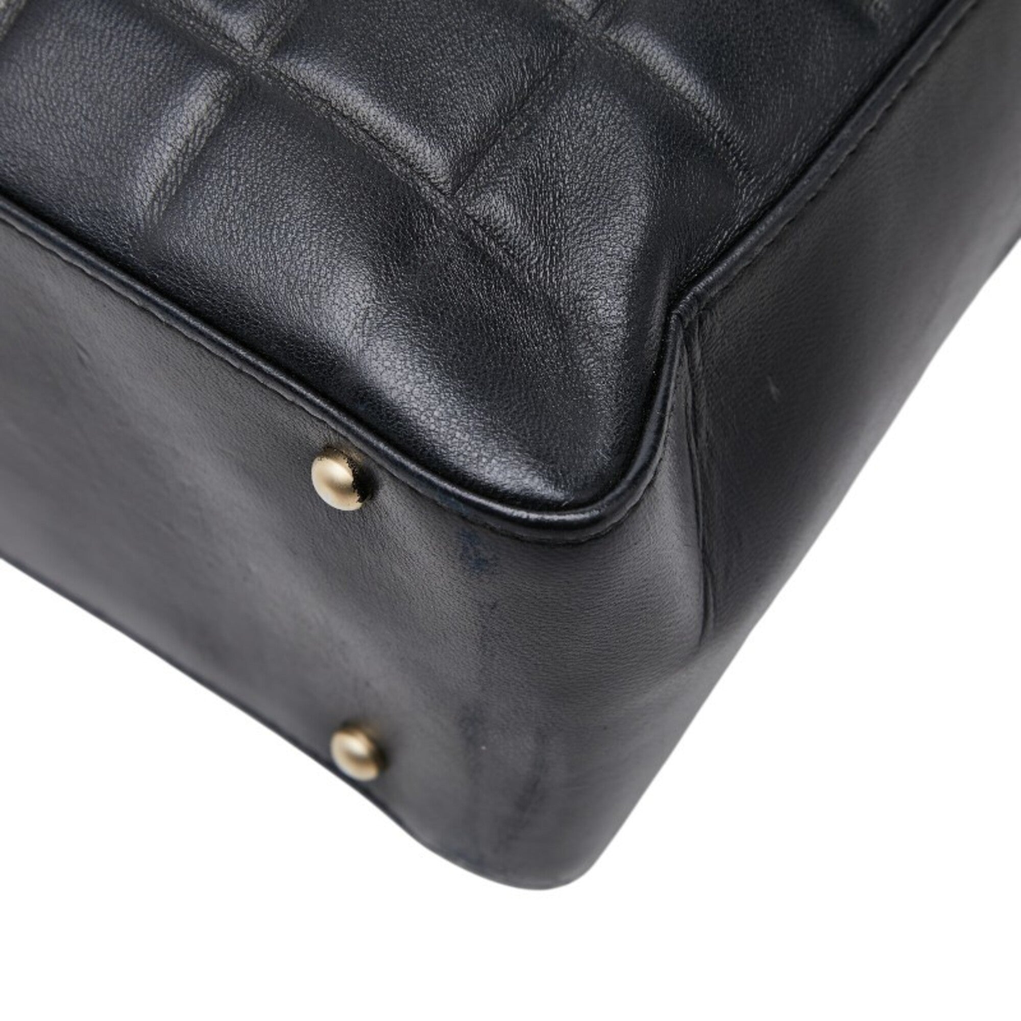 Chanel Black Leather Shoulder Bag Tote Bag (Pre-Owned)