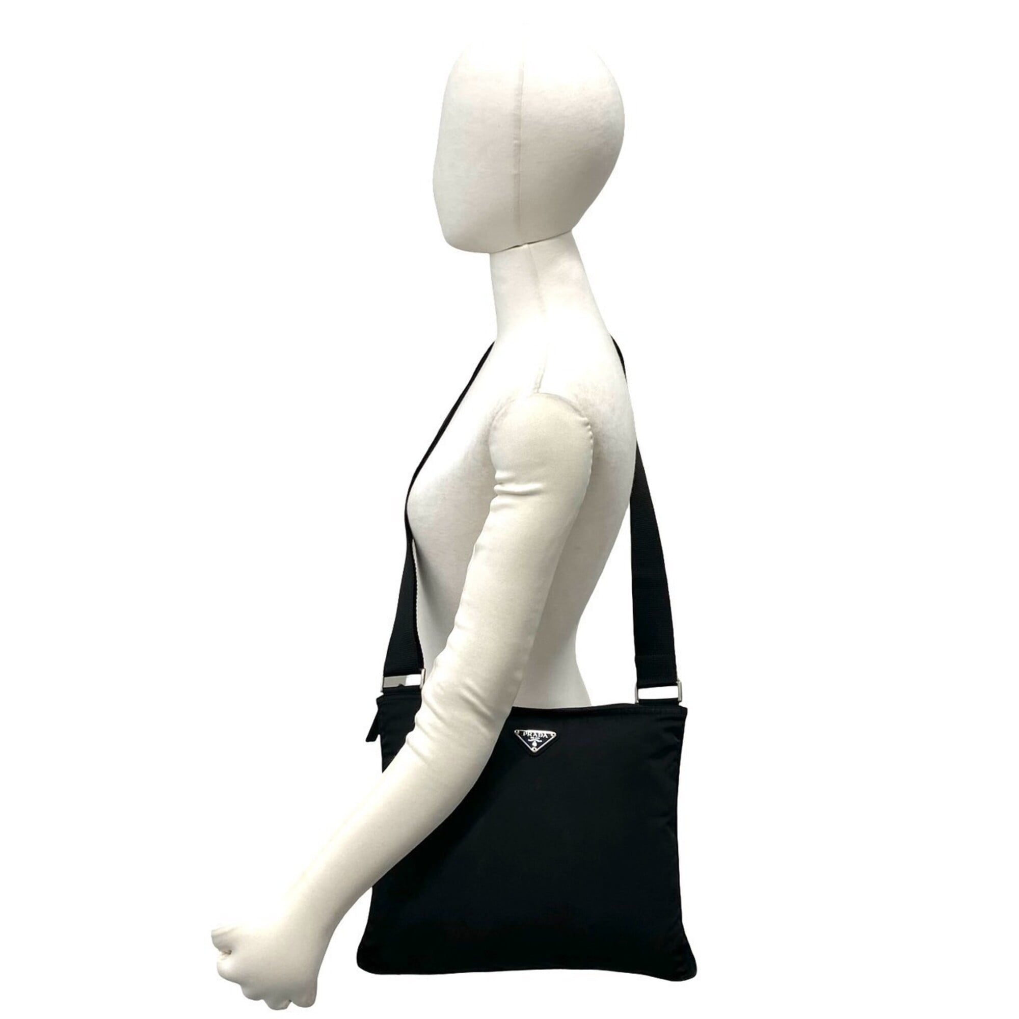 Prada Black Nylon Pochette Shoulder Bag (Pre-Owned)