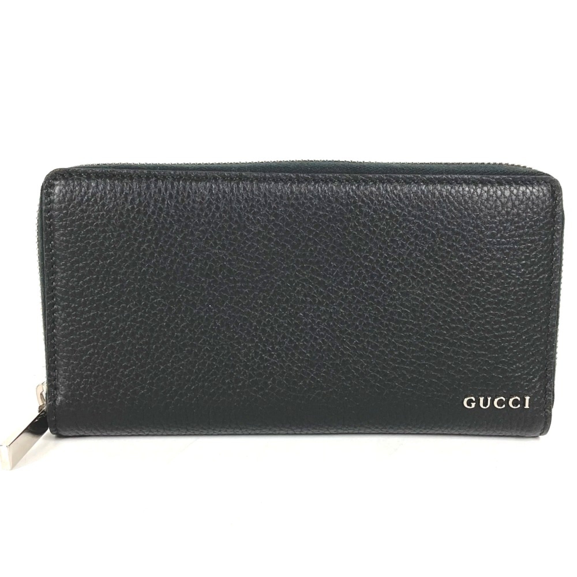 Gucci Black Leather Long Wallet (Bi-Fold) (Pre-Owned)
